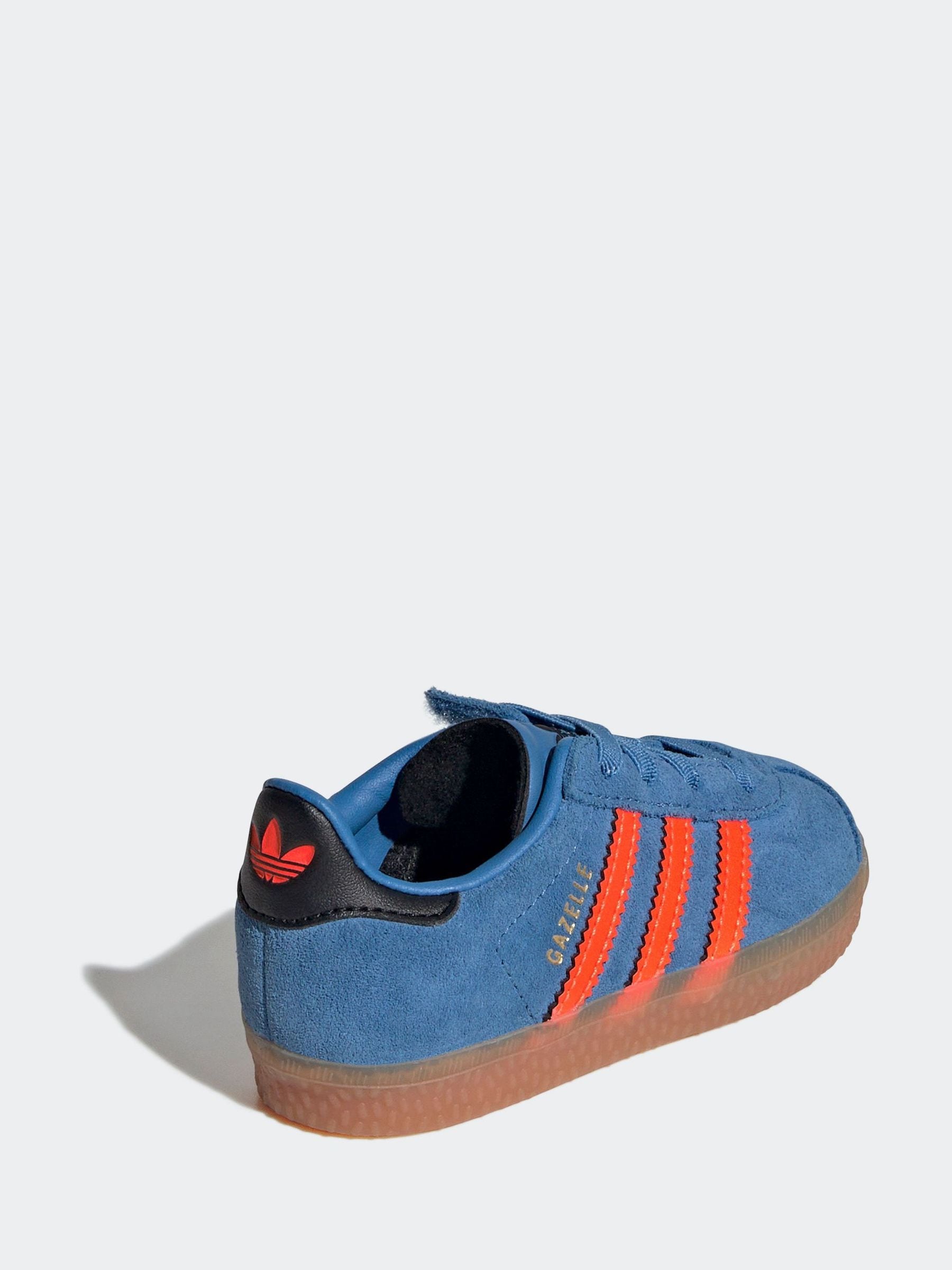 Adidas Oringnal Blue Gazelle Elastic Lace Trainers