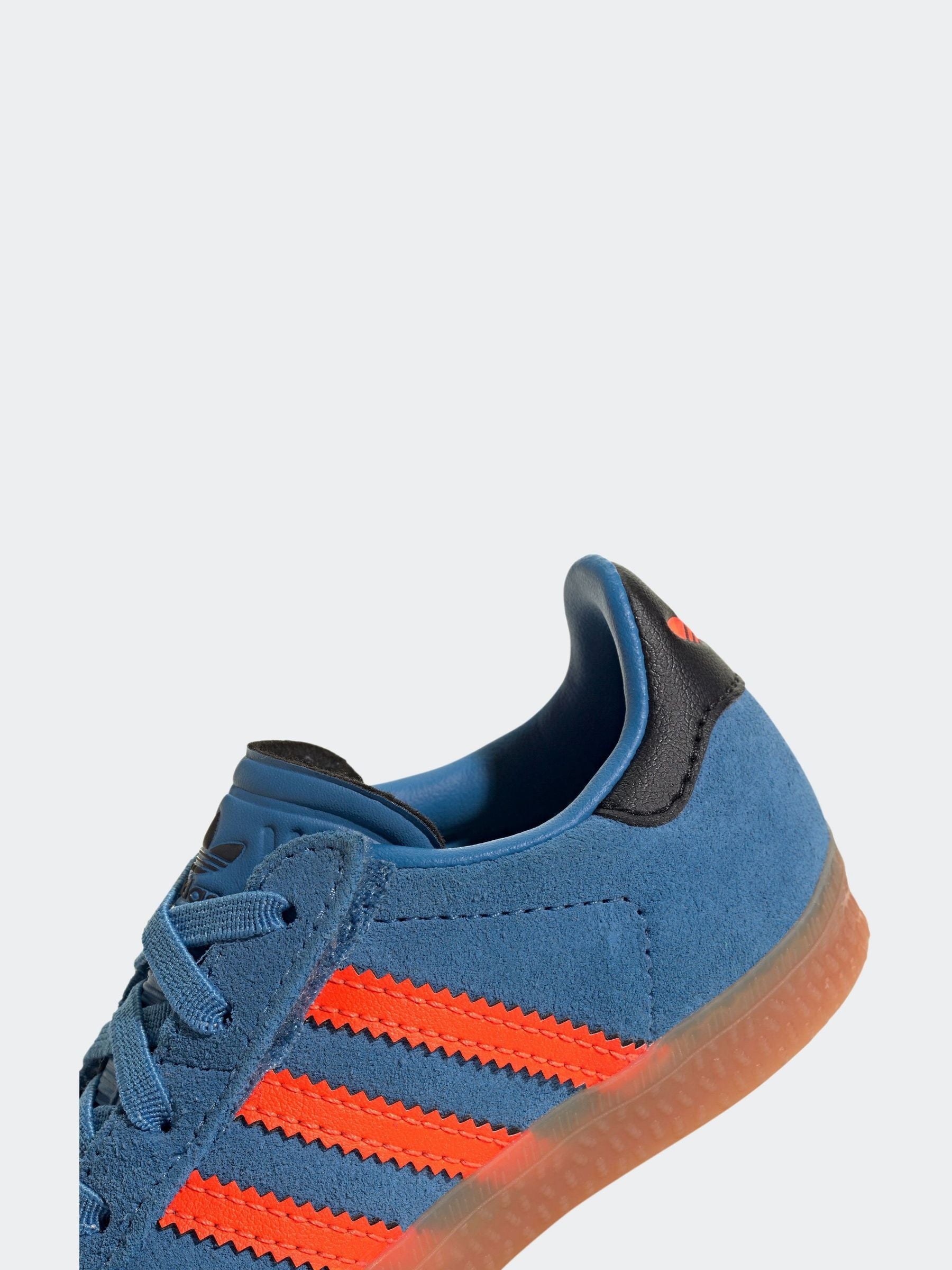 Adidas Oringnal Blue Gazelle Elastic Lace Trainers