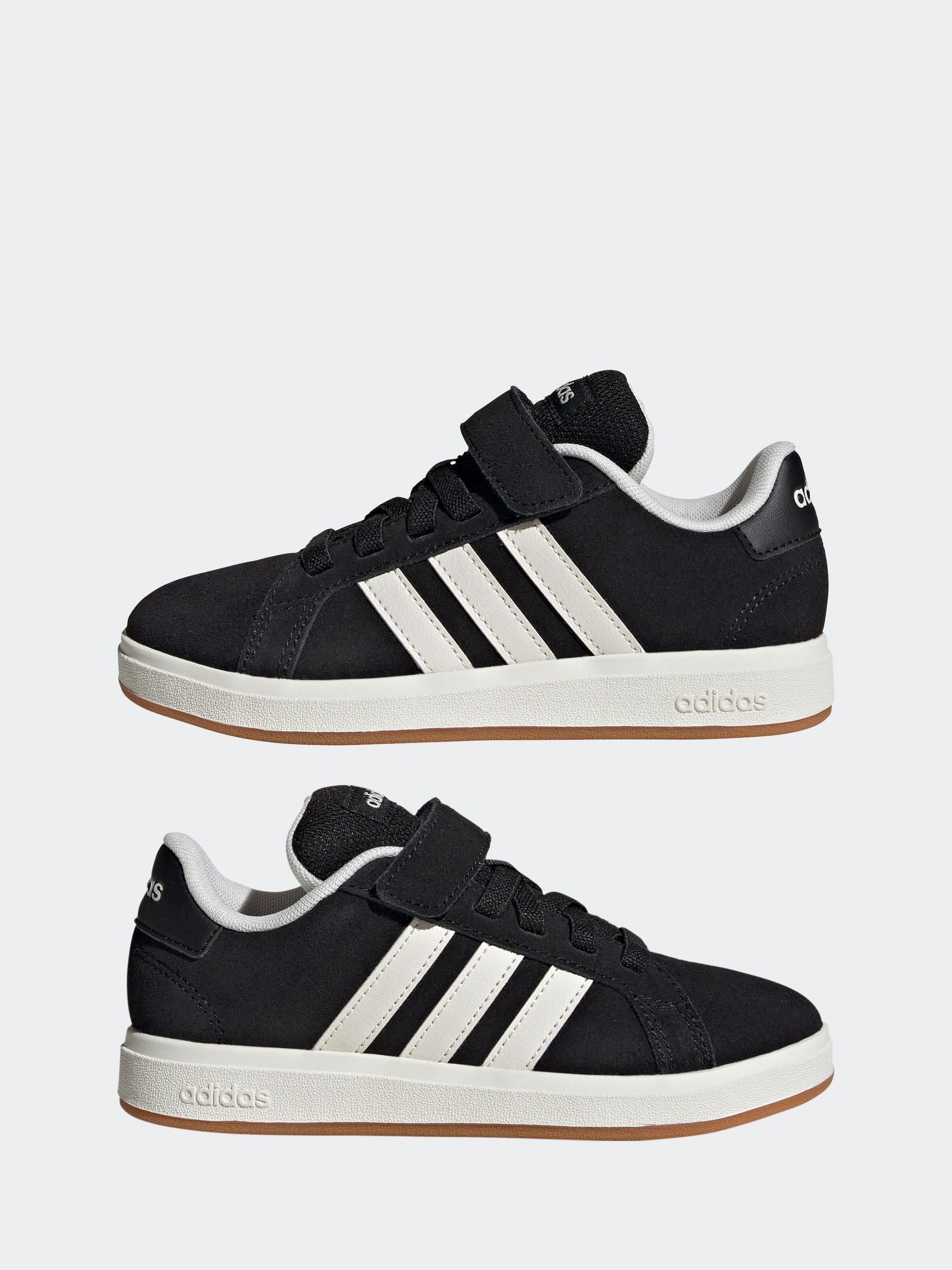 adidas Black Grey Grand Court 00s Trainers