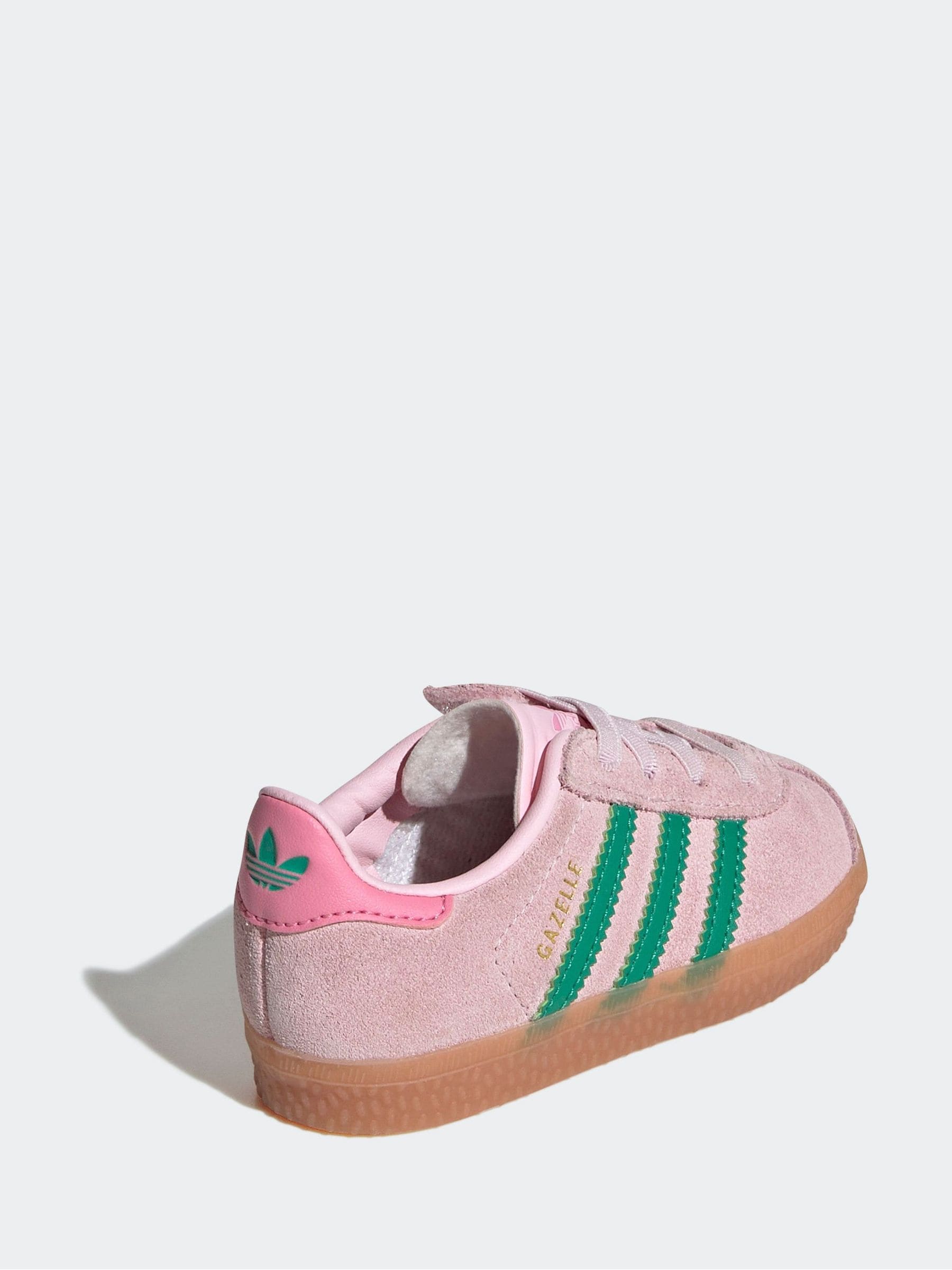 Adidas Oringnal Pink Gazelle Elastic Lace Trainers