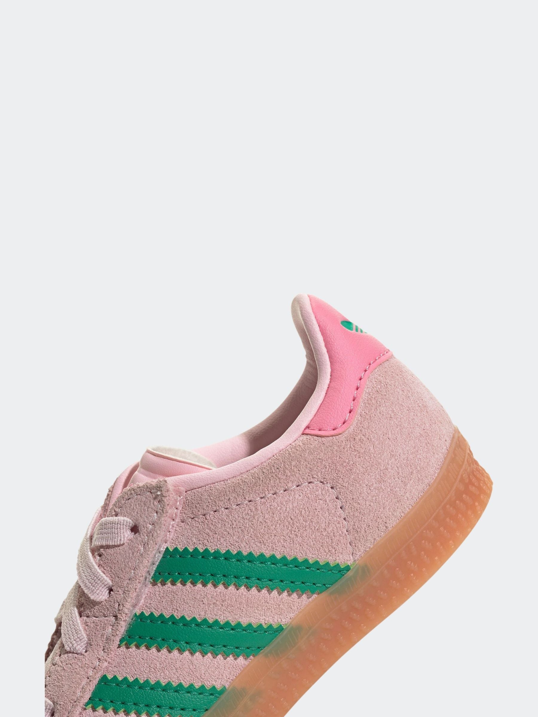 Adidas Oringnal Pink Gazelle Elastic Lace Trainers