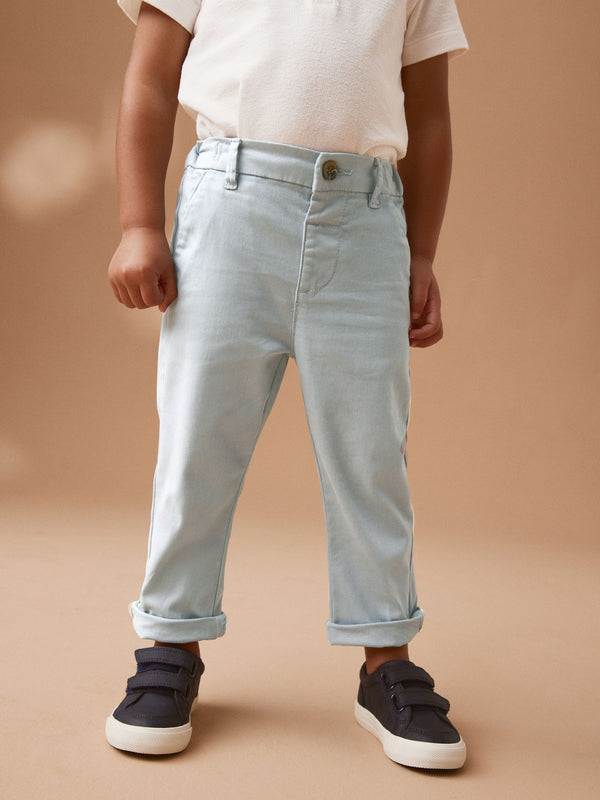 Grey Blue Stretch Chinos Trousers (3mths-7yrs)