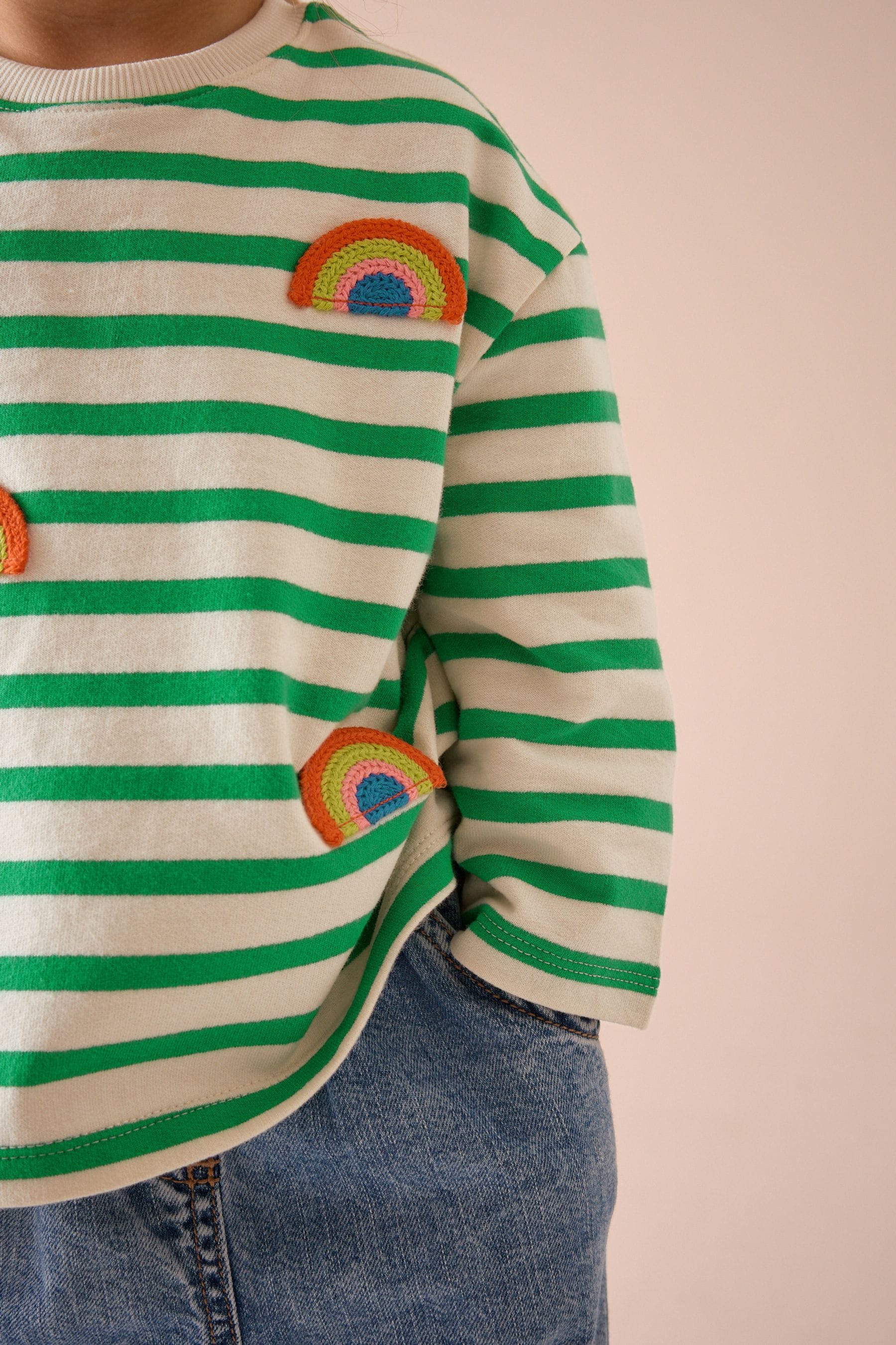 Green Rainbow Long Sleeve T-Shirt (3mths-7yrs)