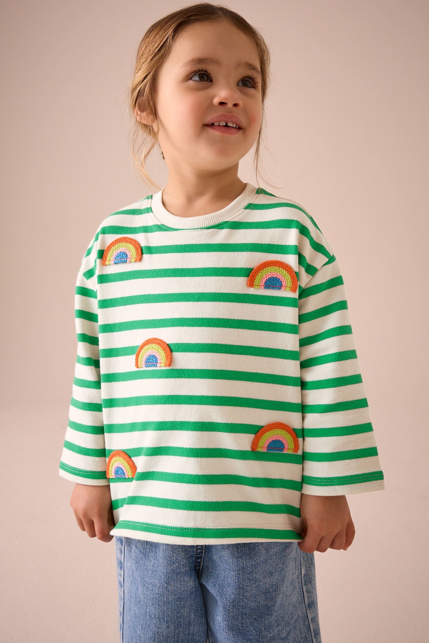 Green Rainbow Long Sleeve T-Shirt (3mths-7yrs)