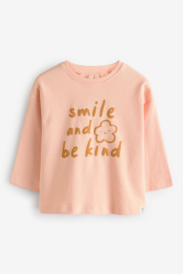 Pink Smile Long Sleeve T-Shirt (3mths-7yrs)