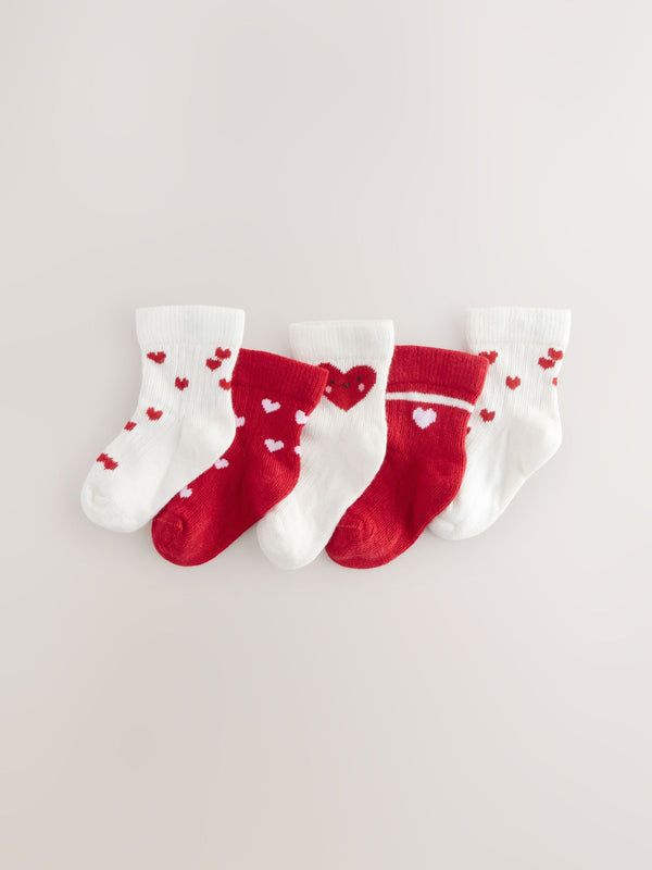 Red Heart Baby Socks 5 Pack (0mths-2yrs)