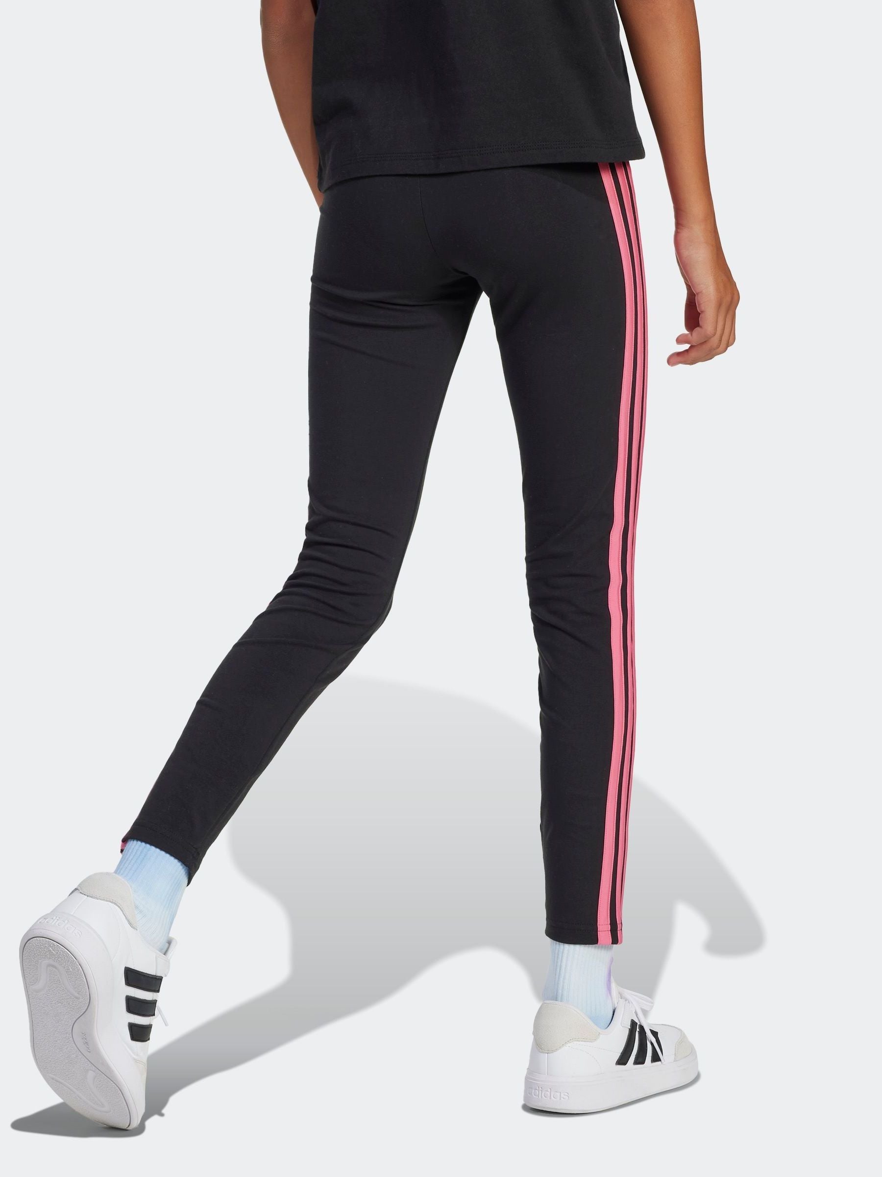 adidas Black 3 Stripe Essentials Leggings