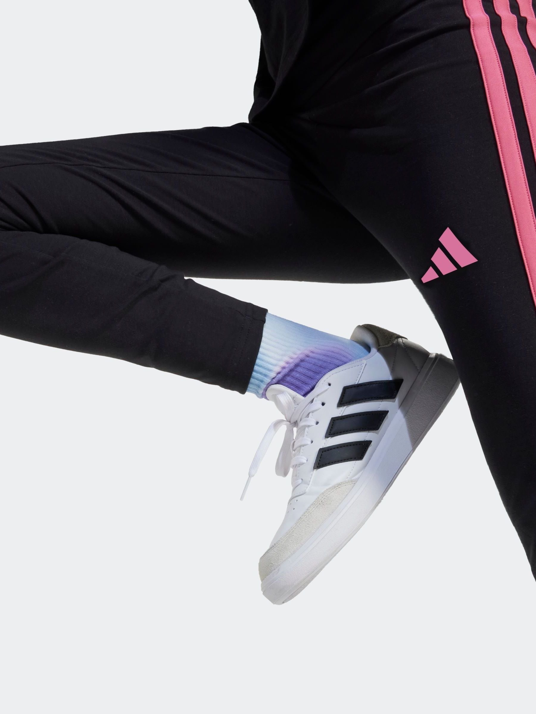 adidas Black 3 Stripe Essentials Leggings