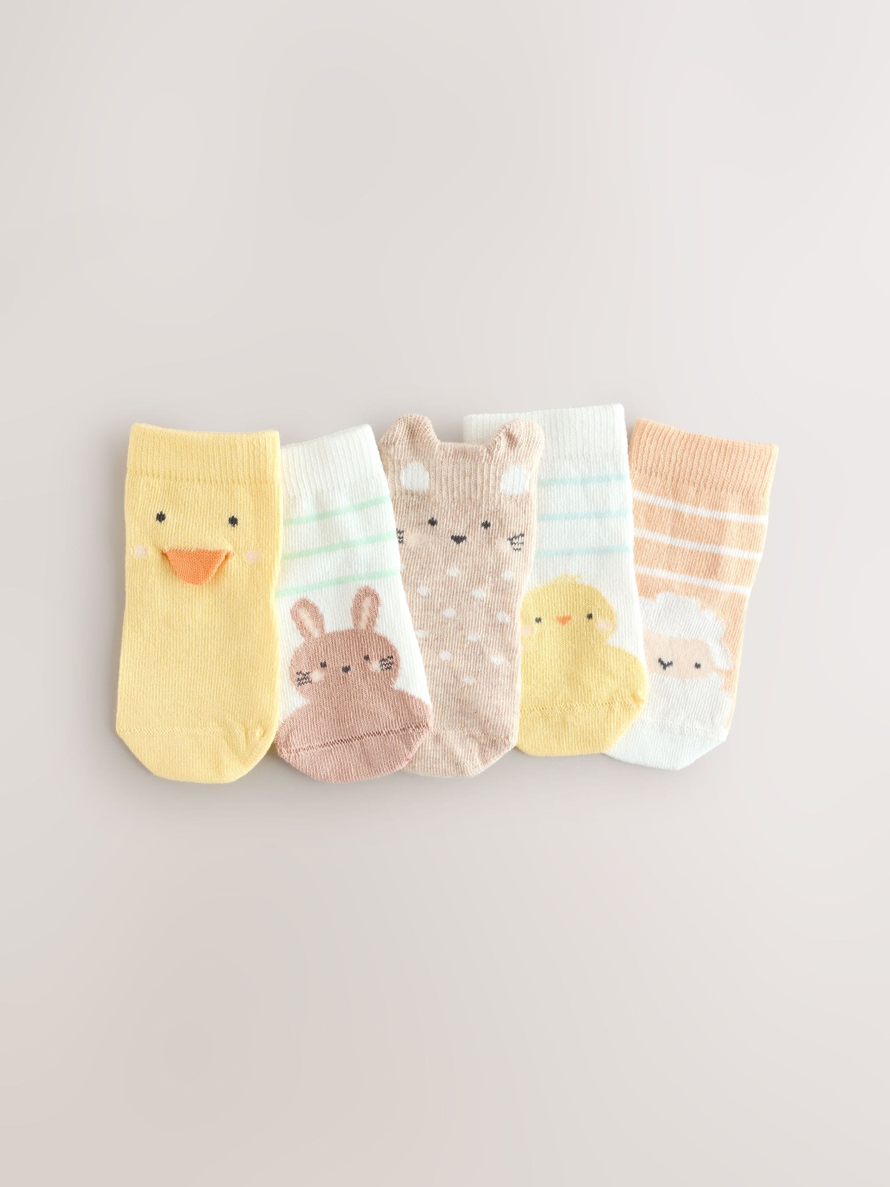 Multi Baby Socks 5 Pack (0mths-2yrs)