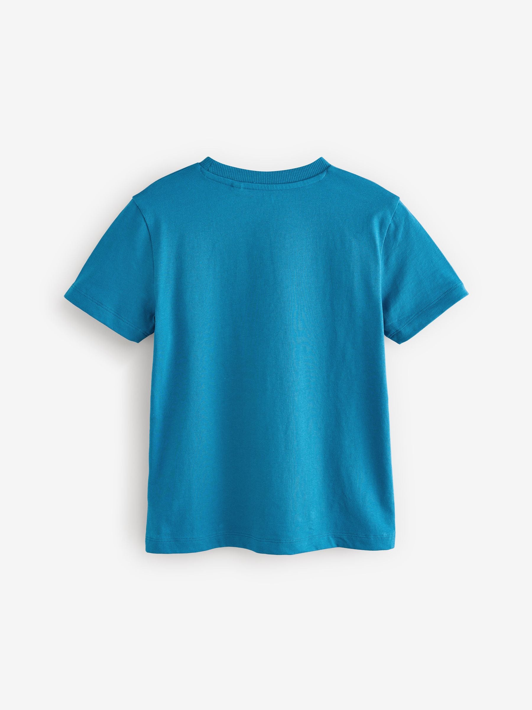 Teal Blue Football 100% Cotton Short Sleeve Graphic T-Shirt (3-16yrs)