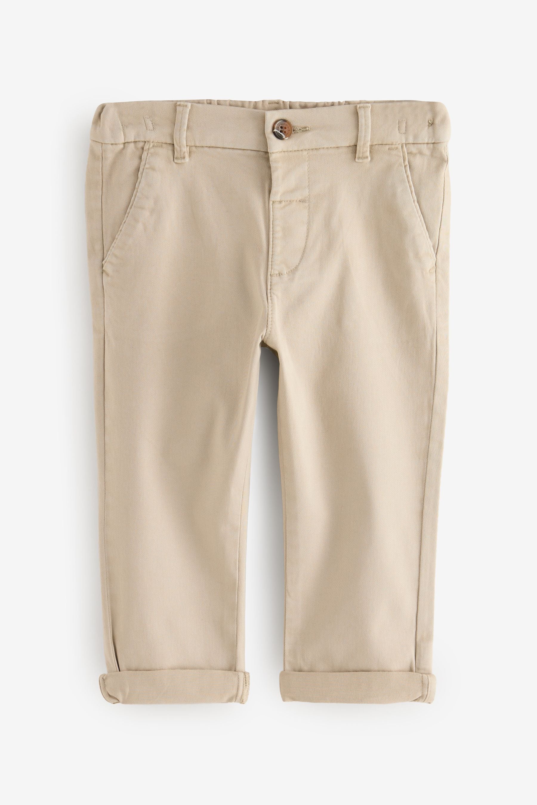 Navy/Stone Stretch Chino Trousers 2 Pack (3mths-7yrs)