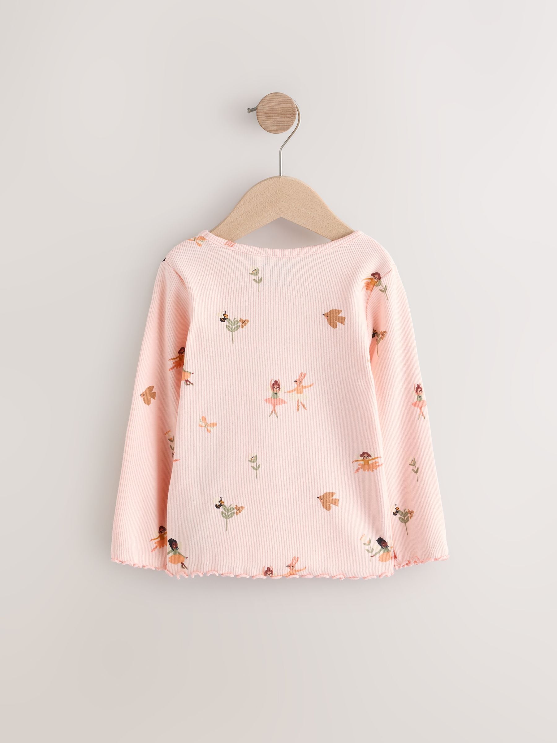 Pink Fairy Rib Long Sleeve T-Shirt (3mths-7yrs)