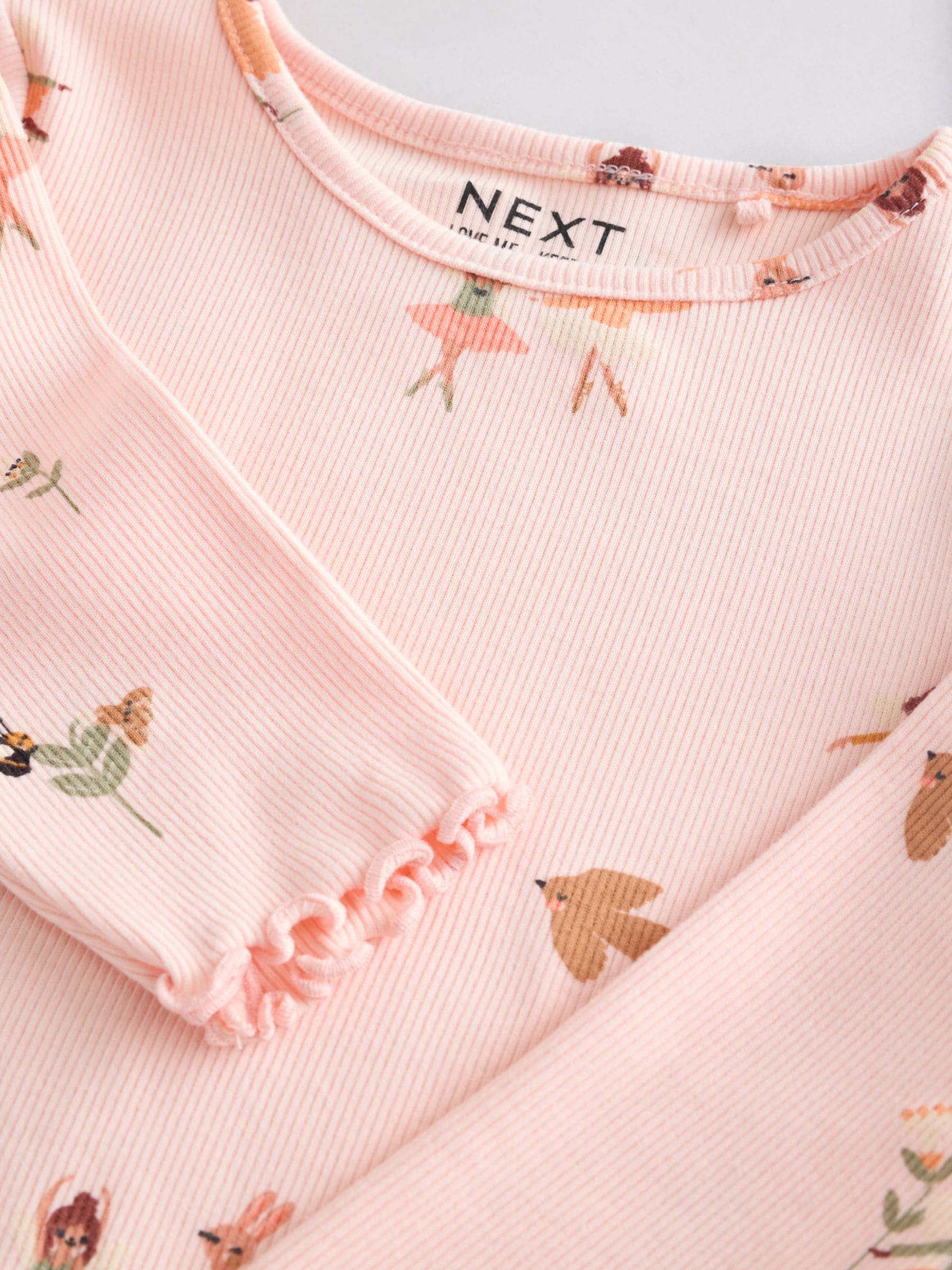 Pink Fairy Rib Long Sleeve T-Shirt (3mths-7yrs)