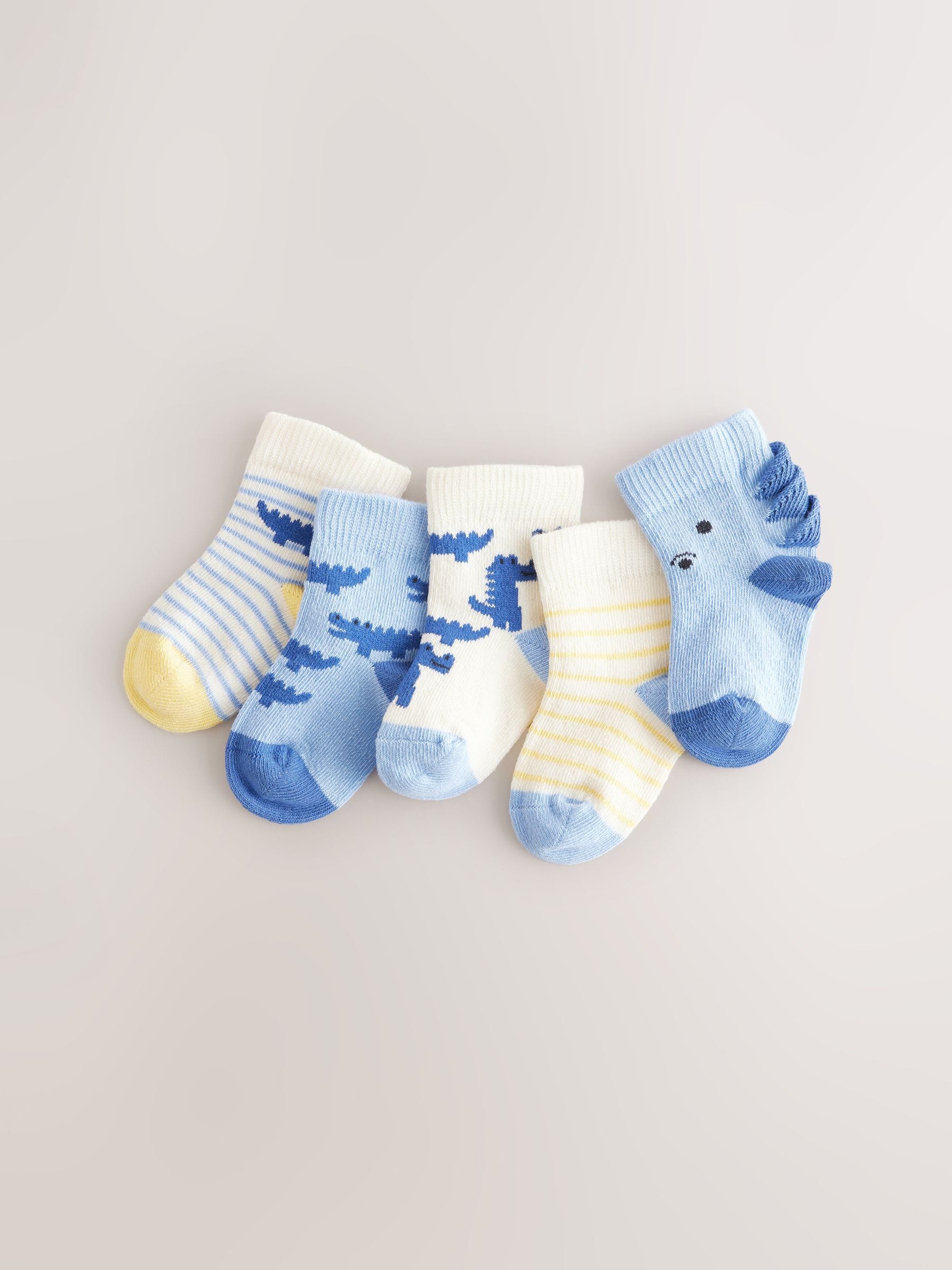 Blue Baby Socks 5 Pack (0mths-2yrs)