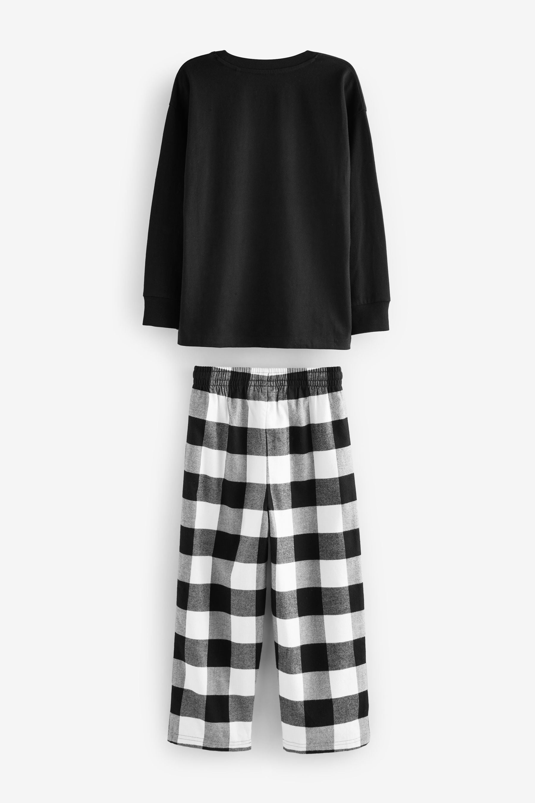 Monochrome Check Single Woven Pyjamas (4-16yrs)