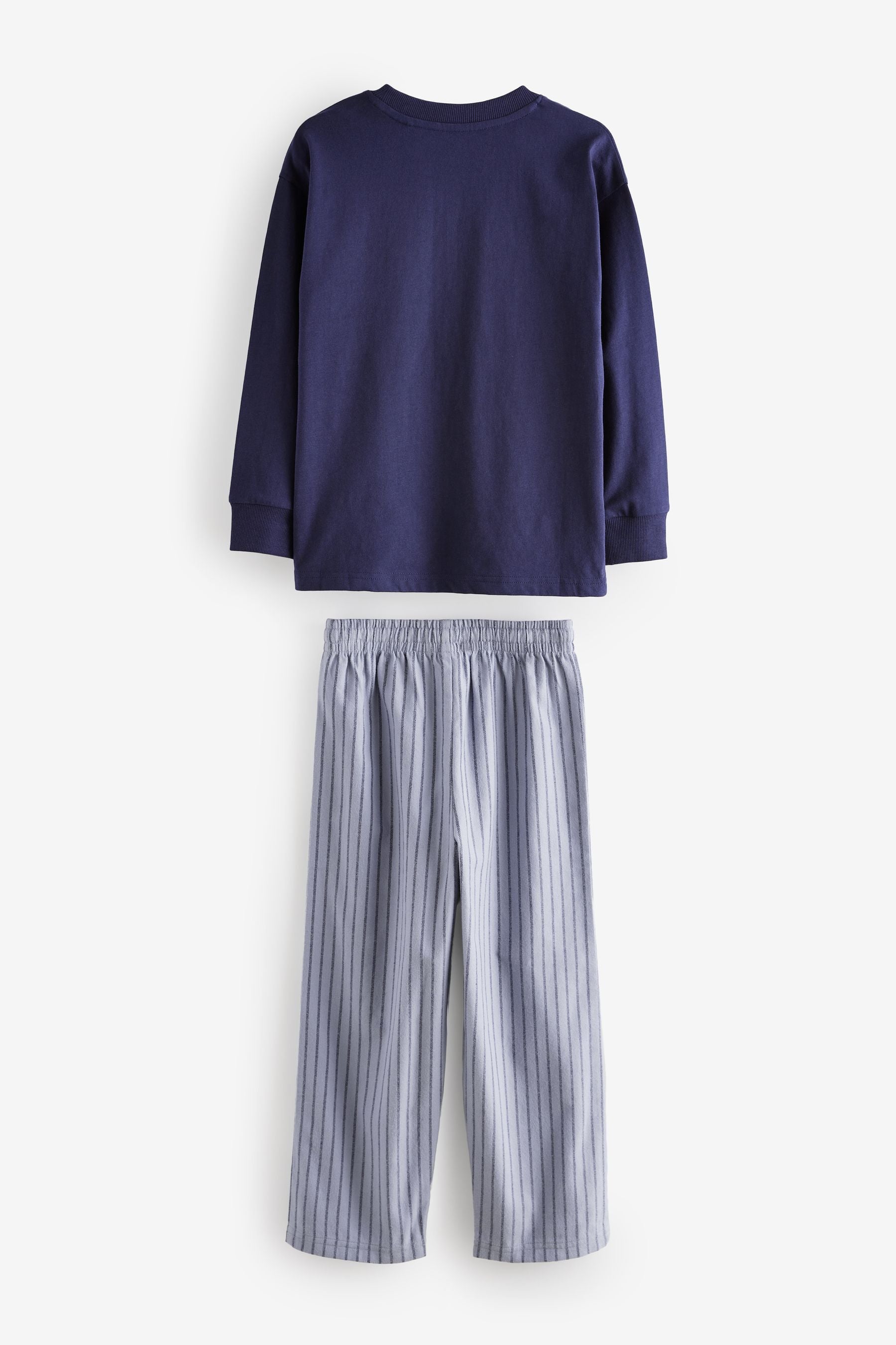 Blue/White Stripe Single Woven Pyjamas (4-16yrs)