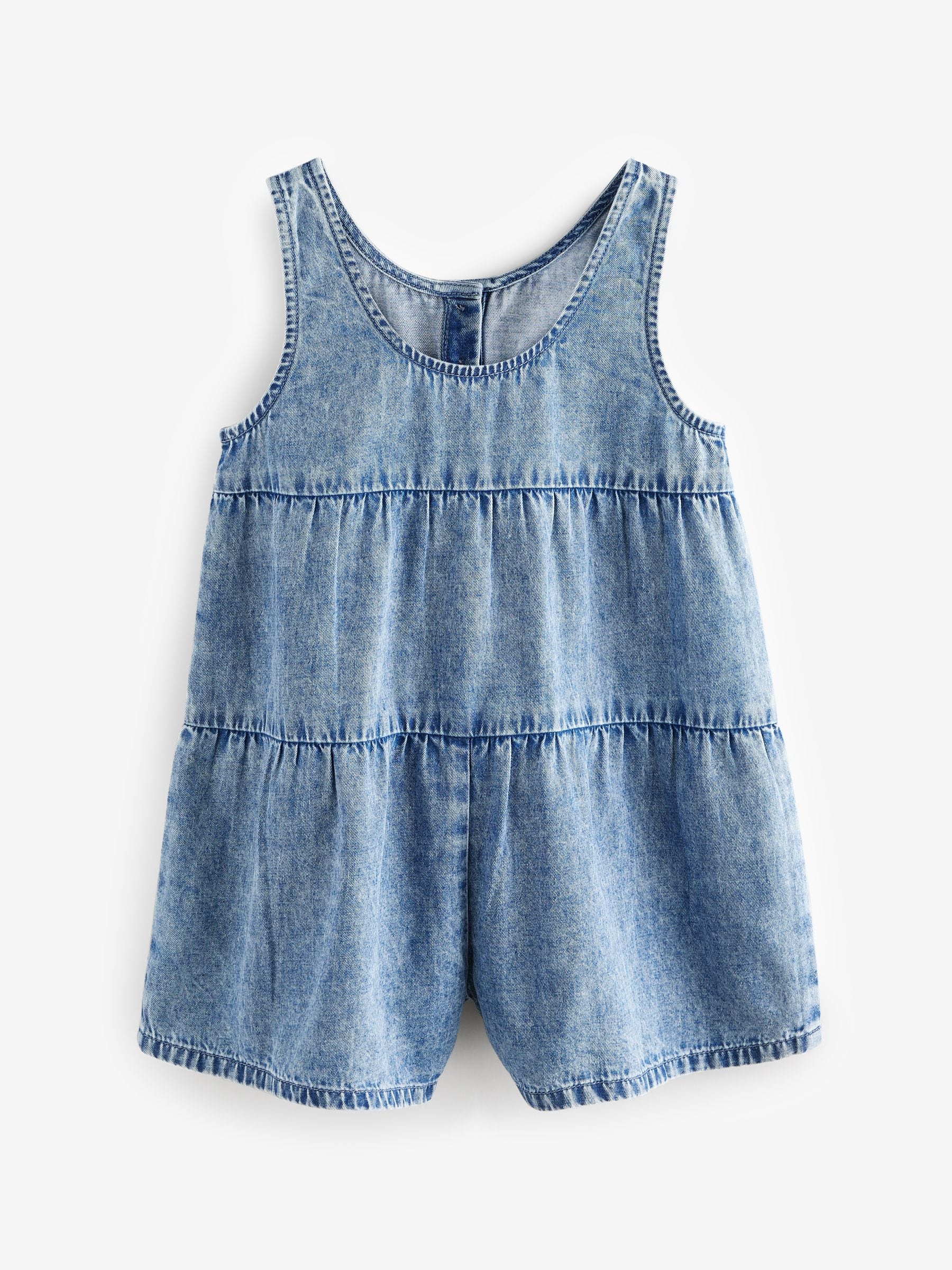 Blue Denim 100% Cotton Playsuit (3-16yrs)