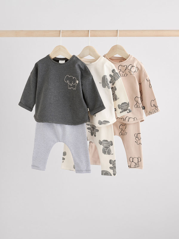 Mono Elephant Baby Top and Leggings 6 Piece Set