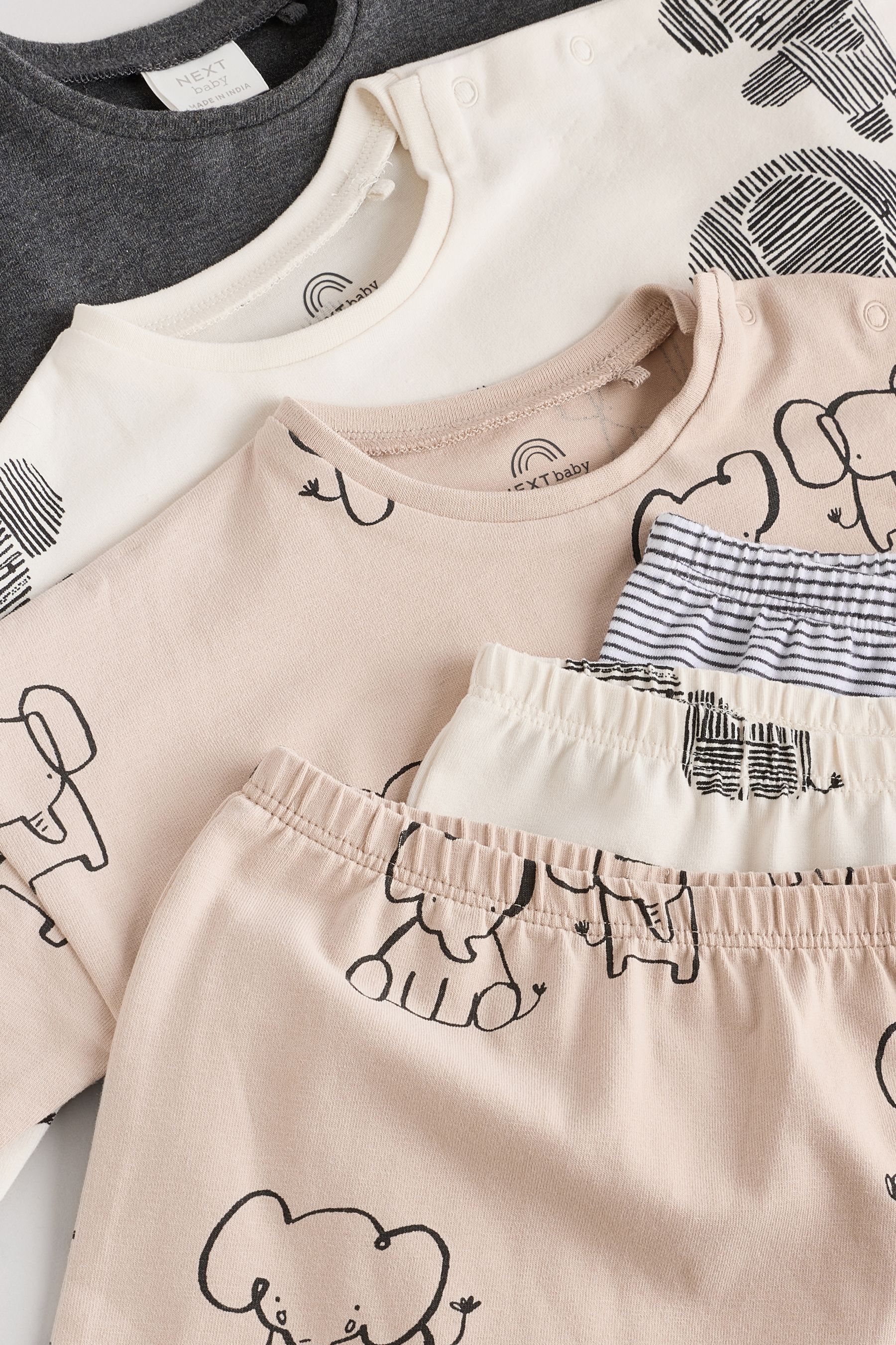 Mono Elephant Baby Top and Leggings 6 Piece Set