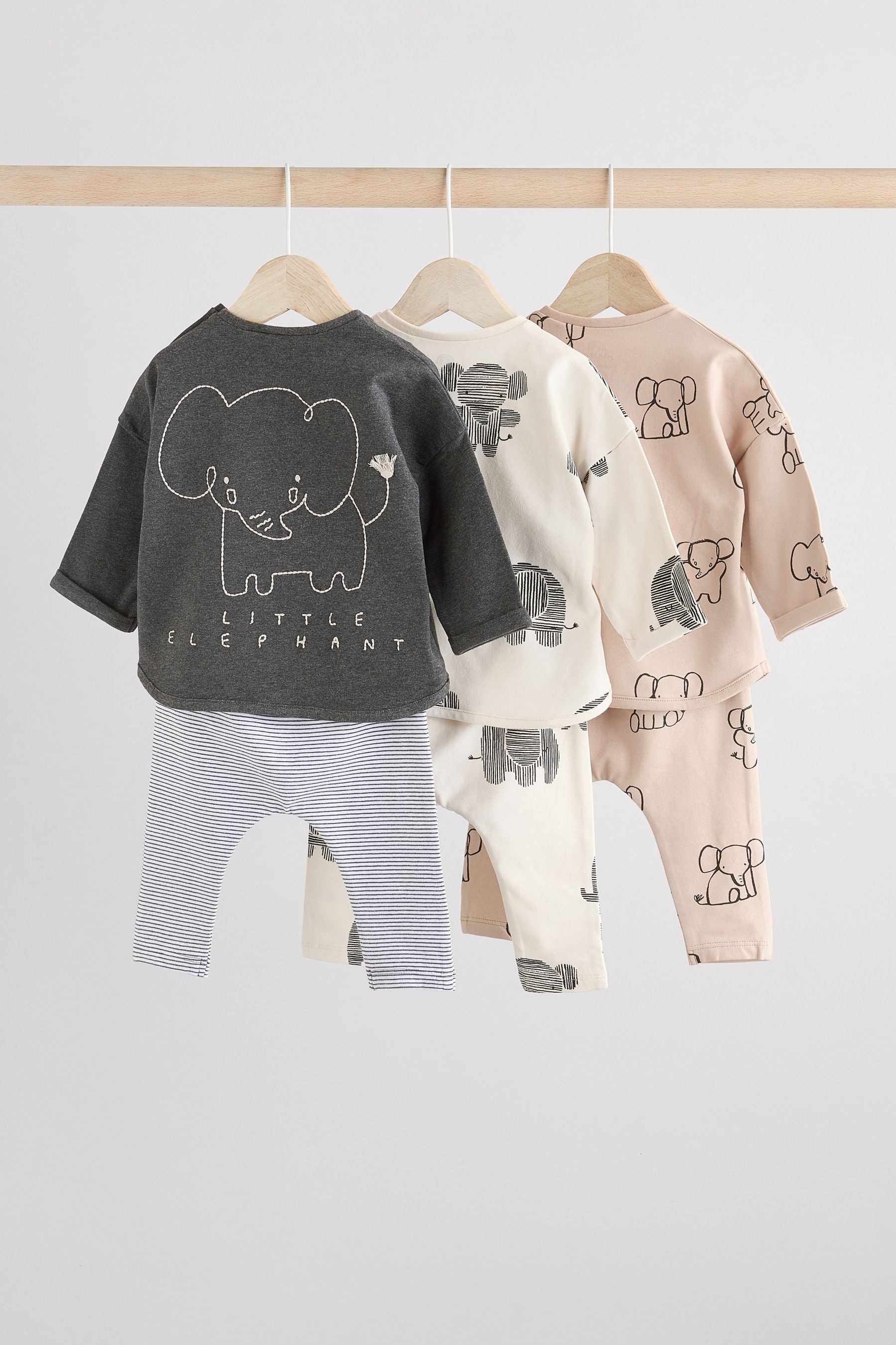 Mono Elephant Baby Top and Leggings 6 Piece Set