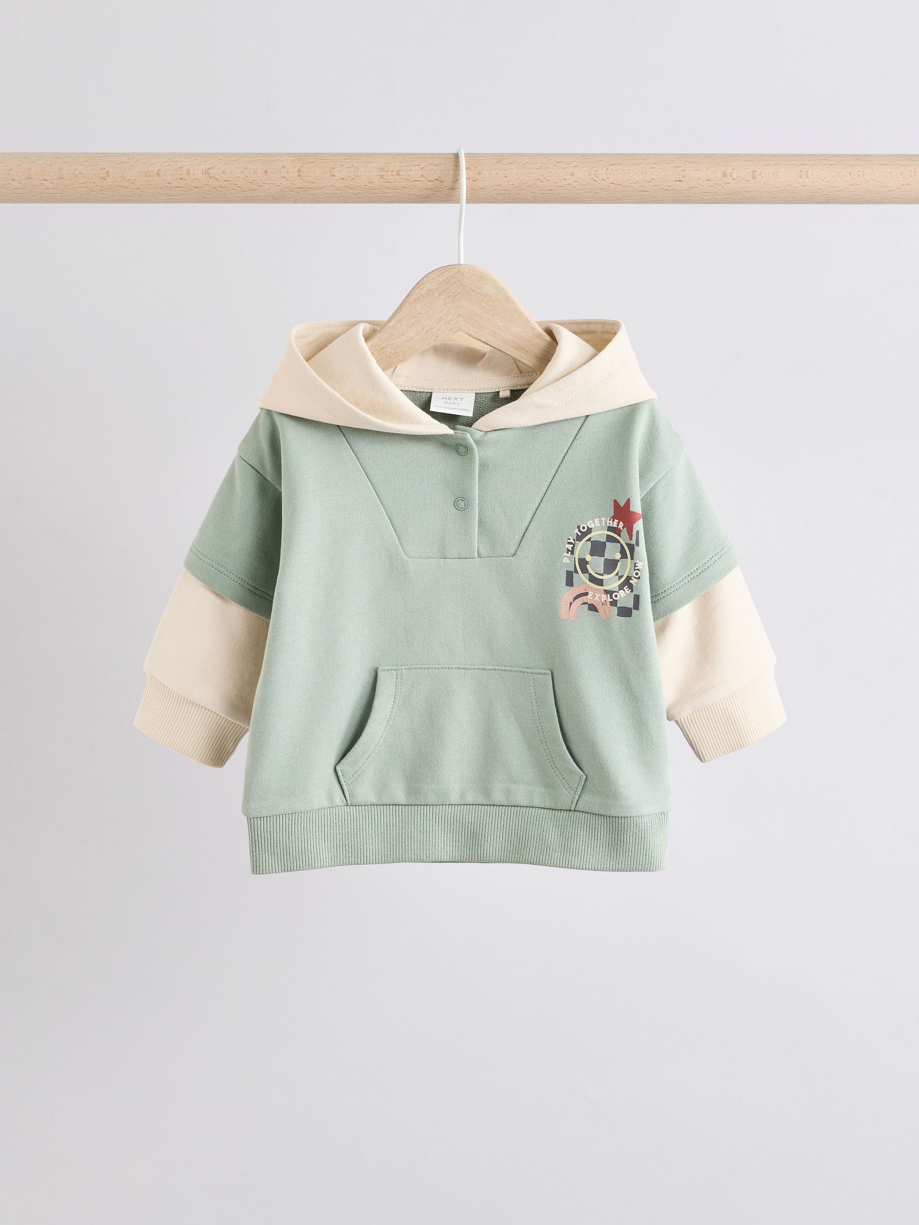 Mono Graffiti Baby Hooded Sweatshirt and Joggers Set