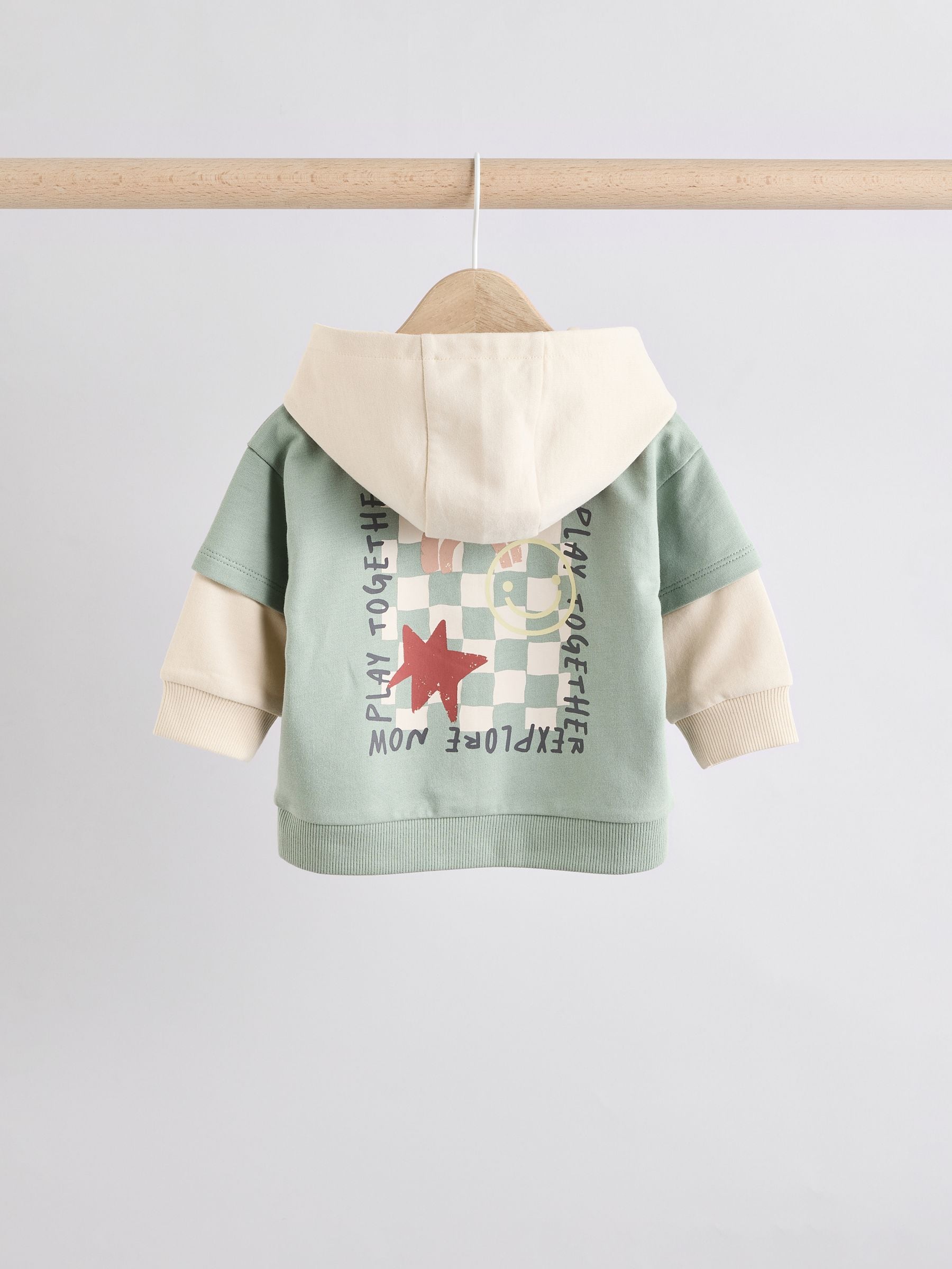 Mono Graffiti Baby Hooded Sweatshirt and Joggers Set