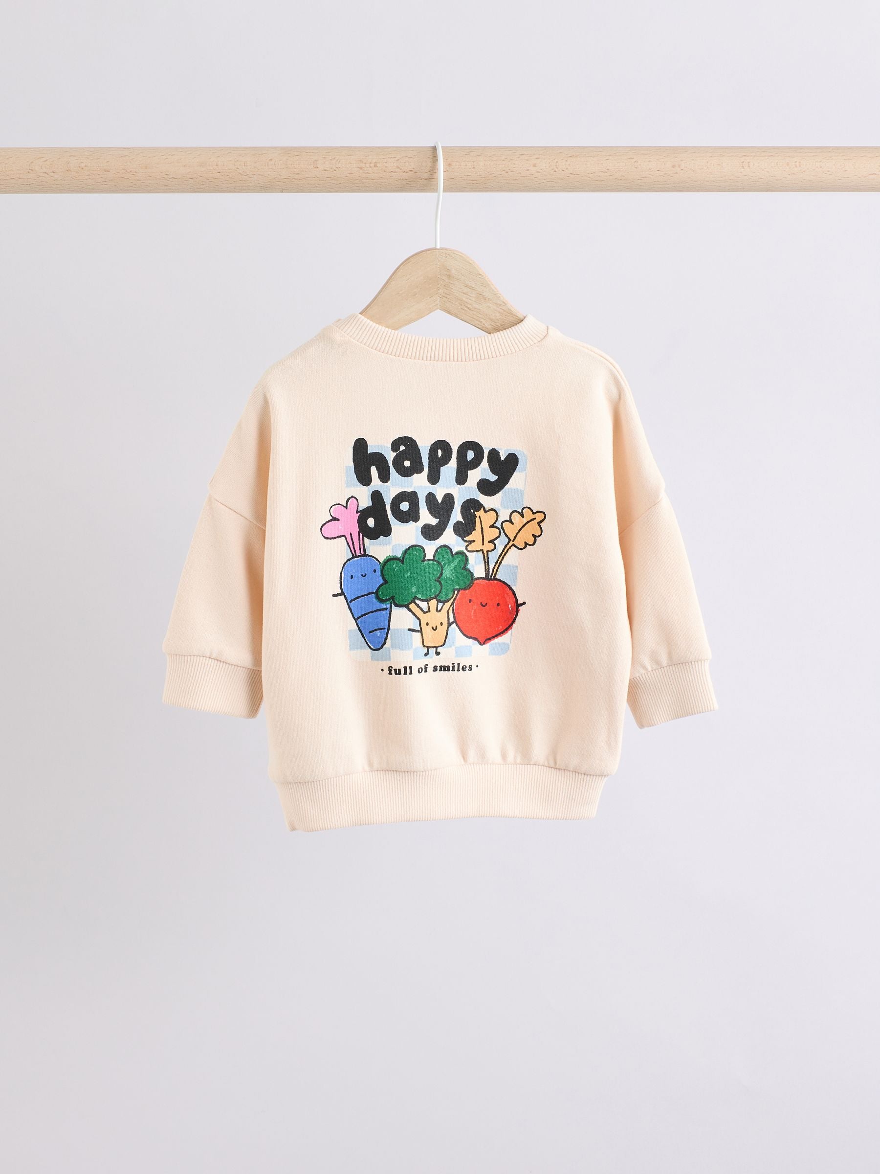 Bright Veg Baby 100% Cotton Sweatshirt and Joggers 2 Piece Set