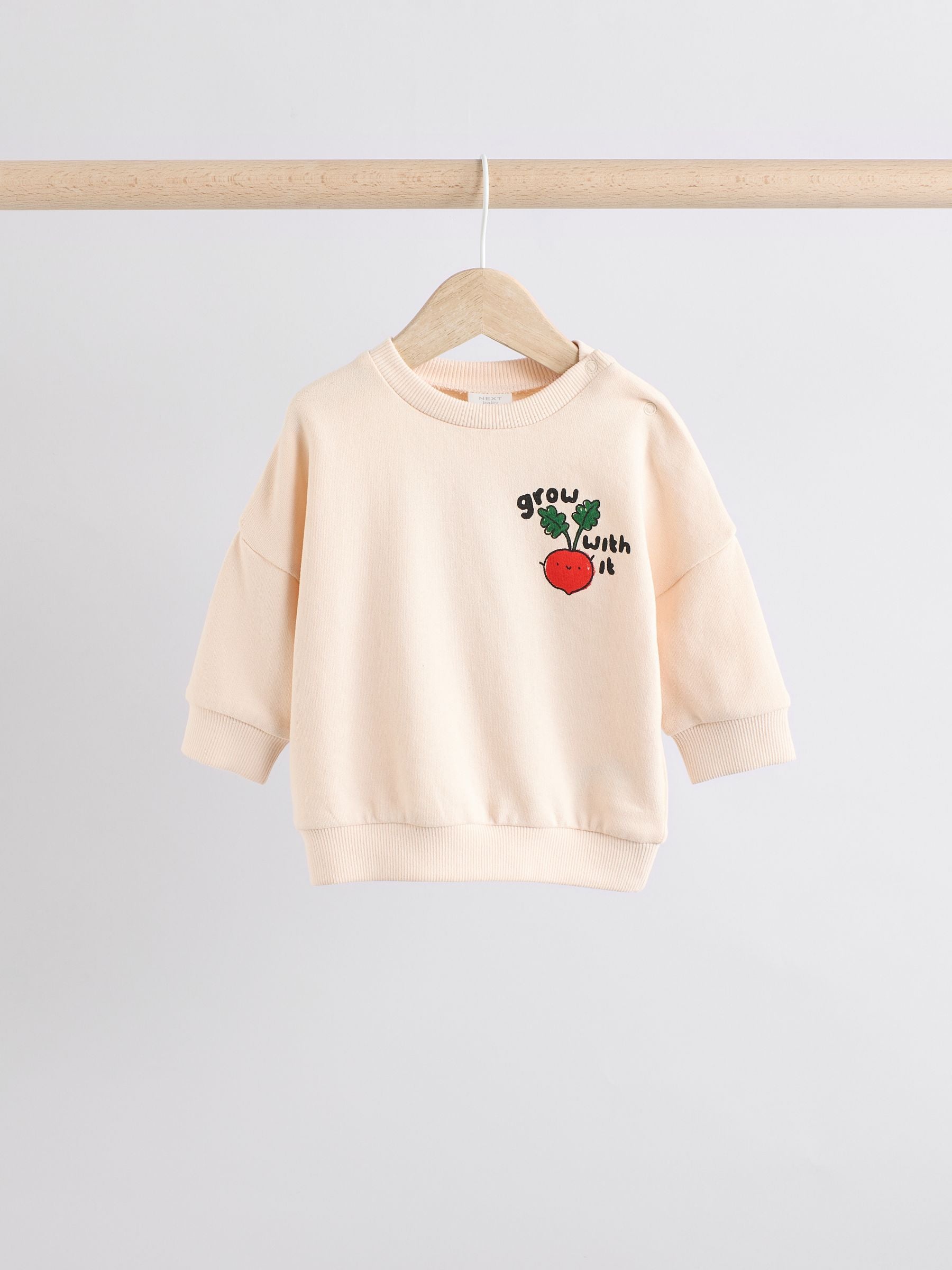 Bright Veg Baby 100% Cotton Sweatshirt and Joggers 2 Piece Set