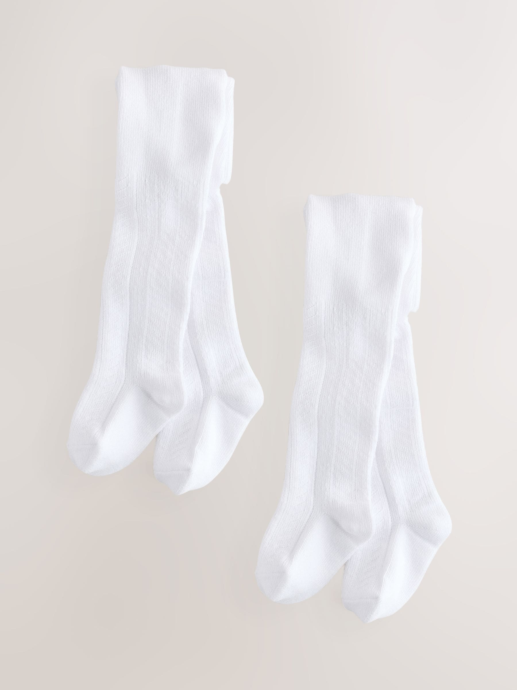 White Baby Pelerine Tights 2 Pack (0mths-2yrs)