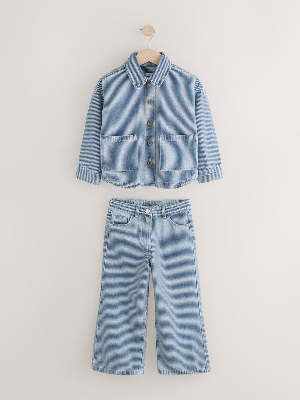 Blue 100% Cotton Jacket & Trouser Set (3-16yrs)