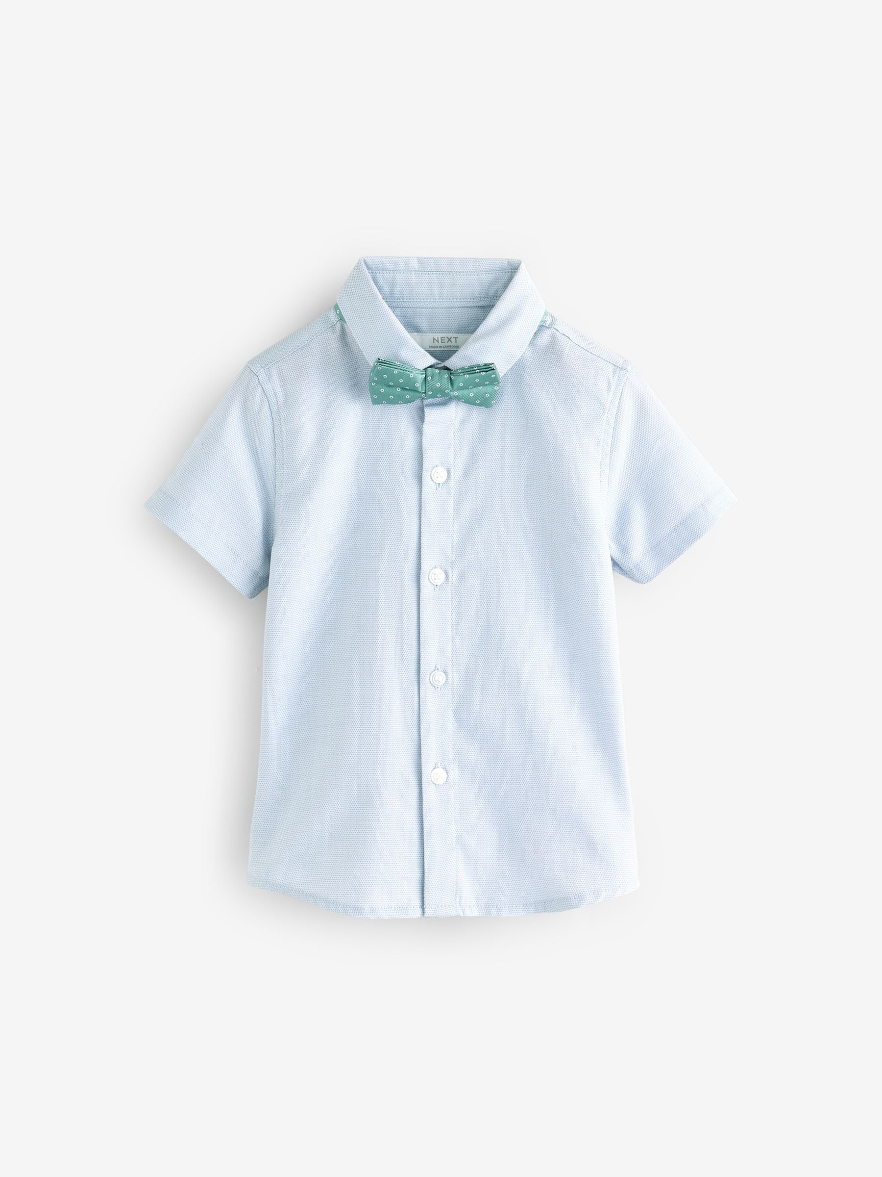 Sage Green Puppytooth Waistcoat, Shirt and Bow Tie Set (3mths-9yrs)