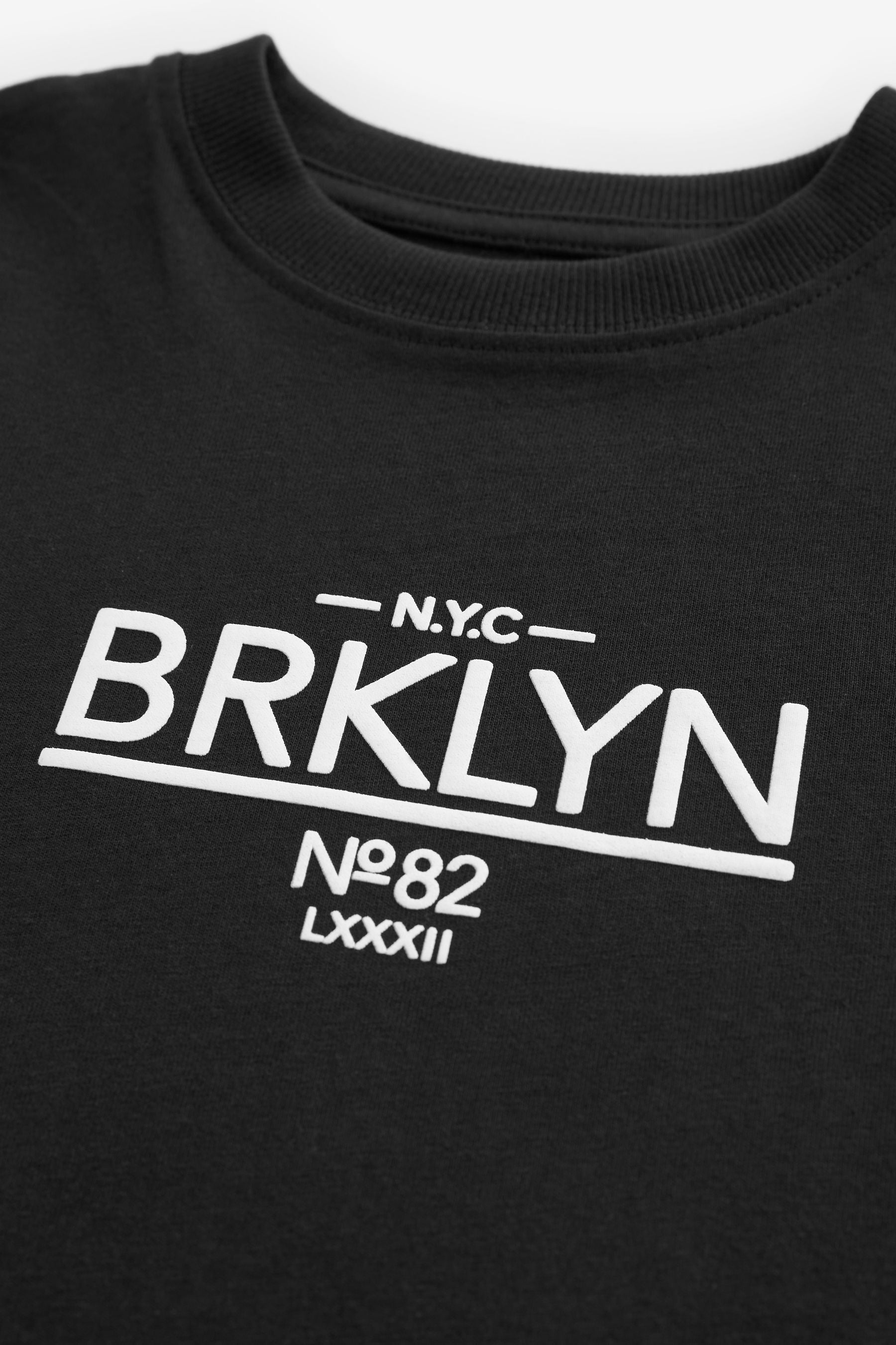 Black NYC Relaxed Fit 100% Cotton Short Sleeve T-Shirt (3-16yrs)