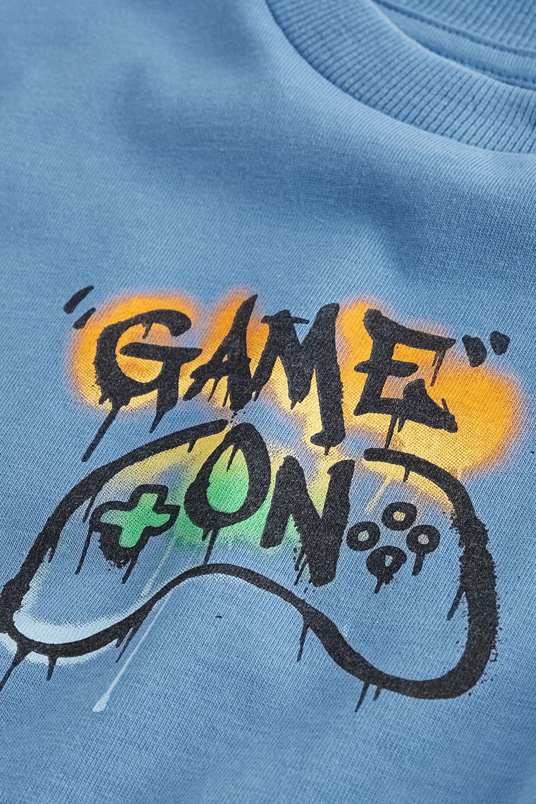 Blue Game On Relaxed Fit Short Sleeve Graphic T-Shirt (3-16yrs)