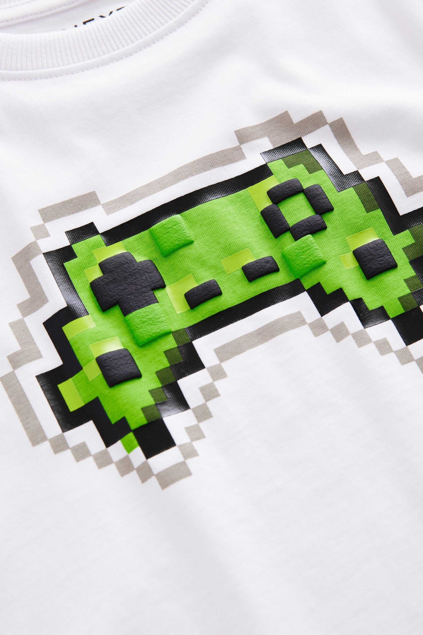 White Pixel Controller Short Sleeves Graphic T-Shirt (3-16yrs)