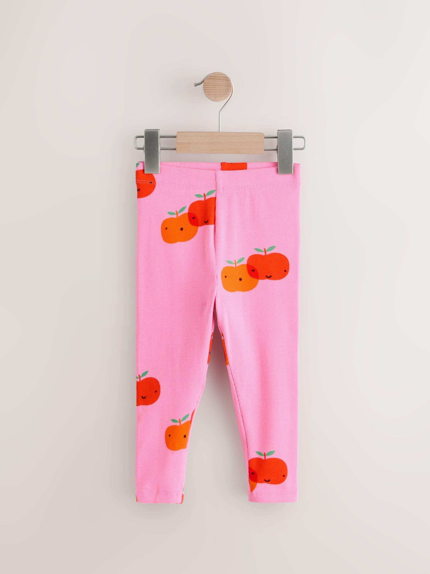 Pink Apple Rib Leggings (3mths-7yrs)