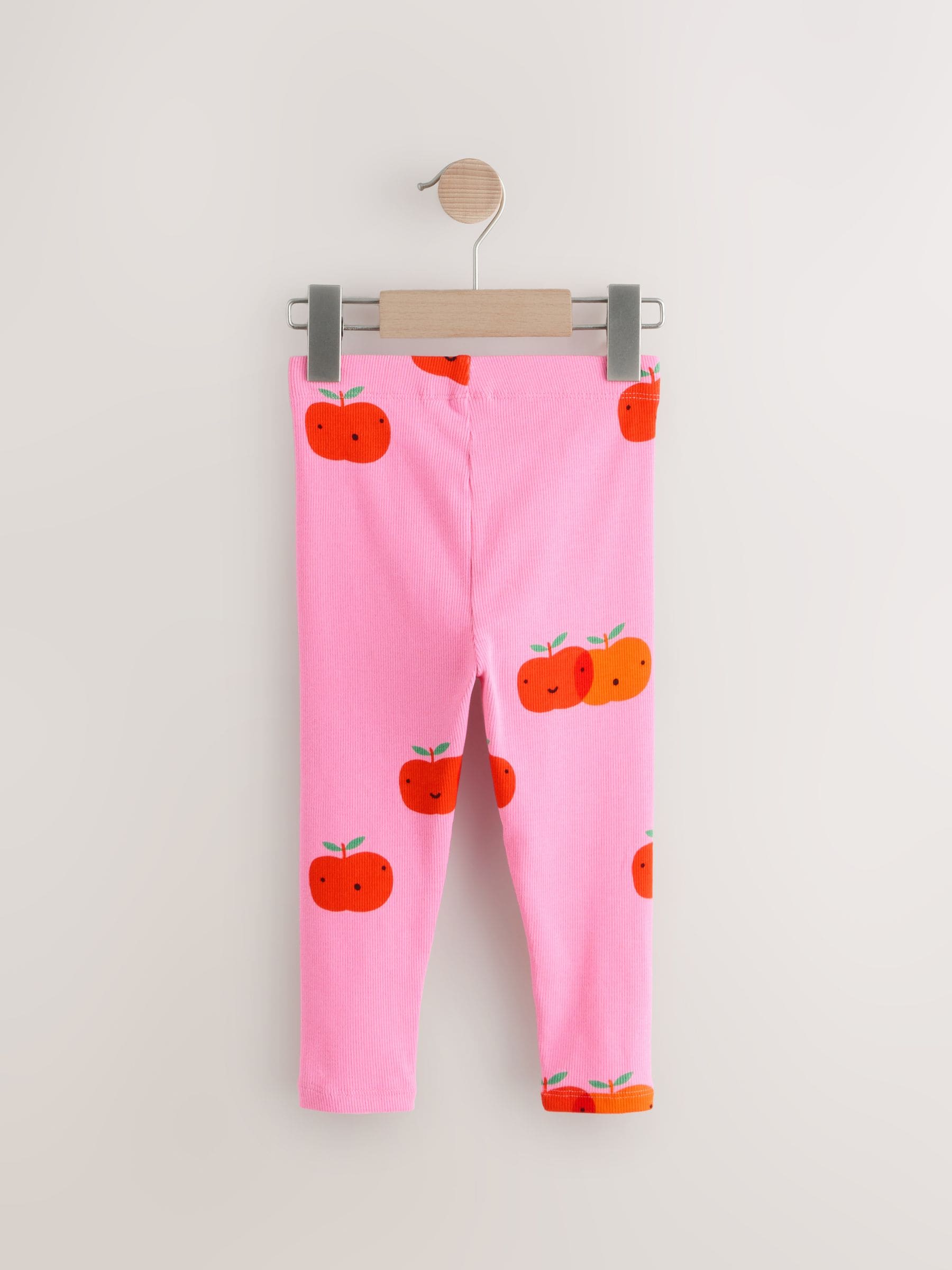 Pink Apple Rib Leggings (3mths-7yrs)