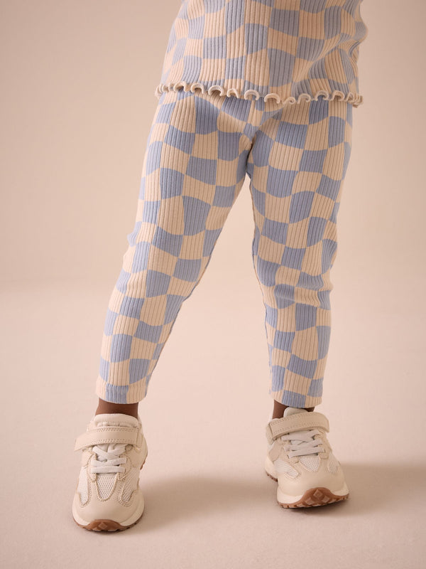 Blue Rib Leggings (3mths-7yrs)