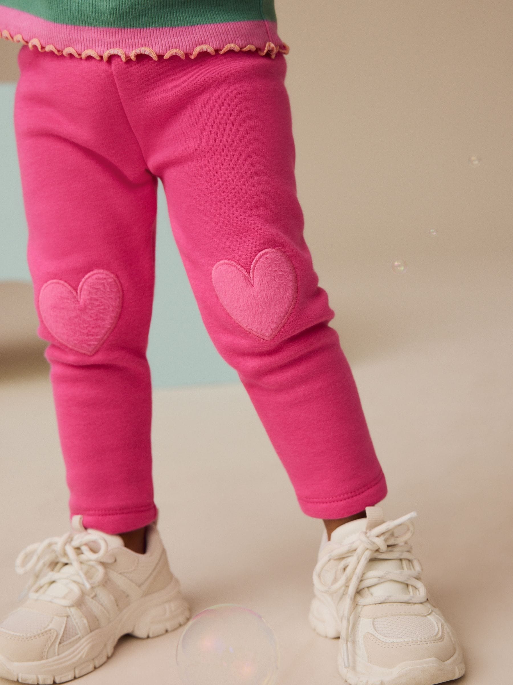 Bright Pink Cosy Fleece Lined Leggings (3mths-7yrs)