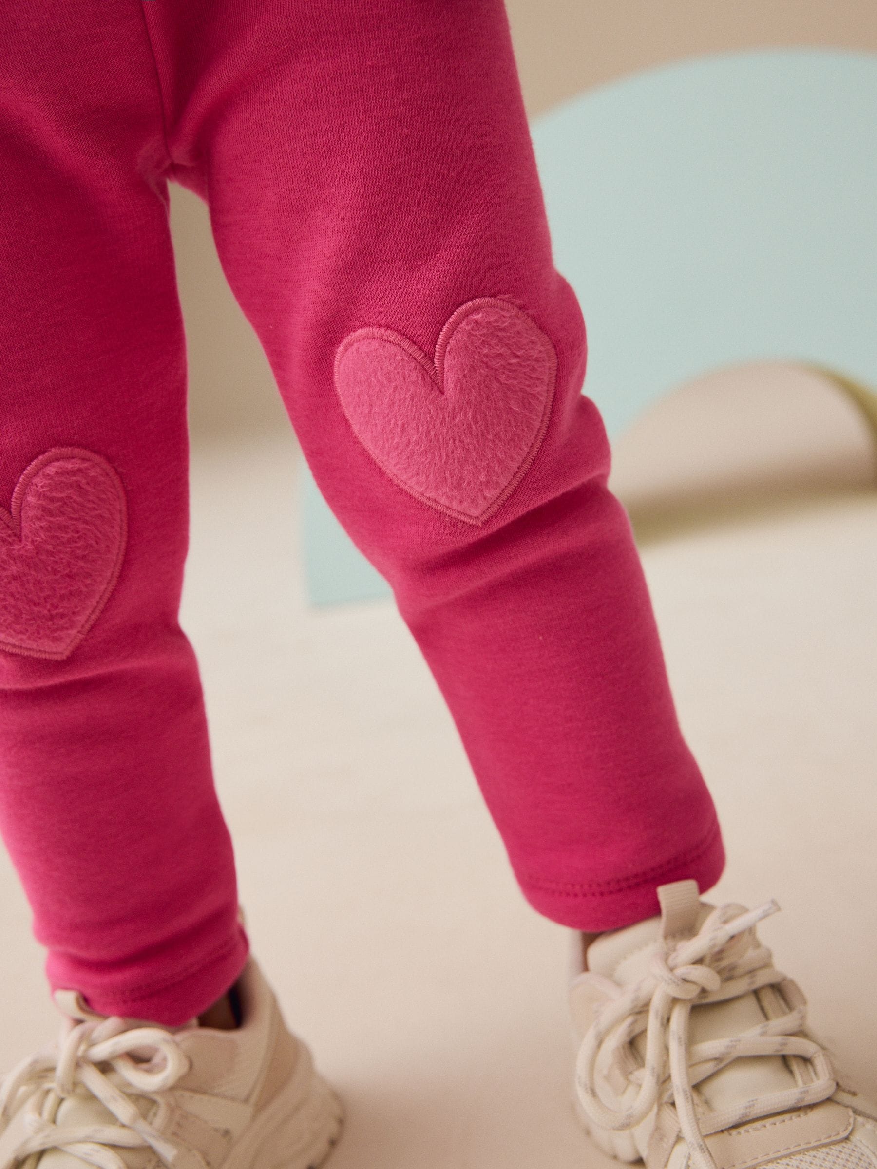 Bright Pink Cosy Fleece Lined Leggings (3mths-7yrs)