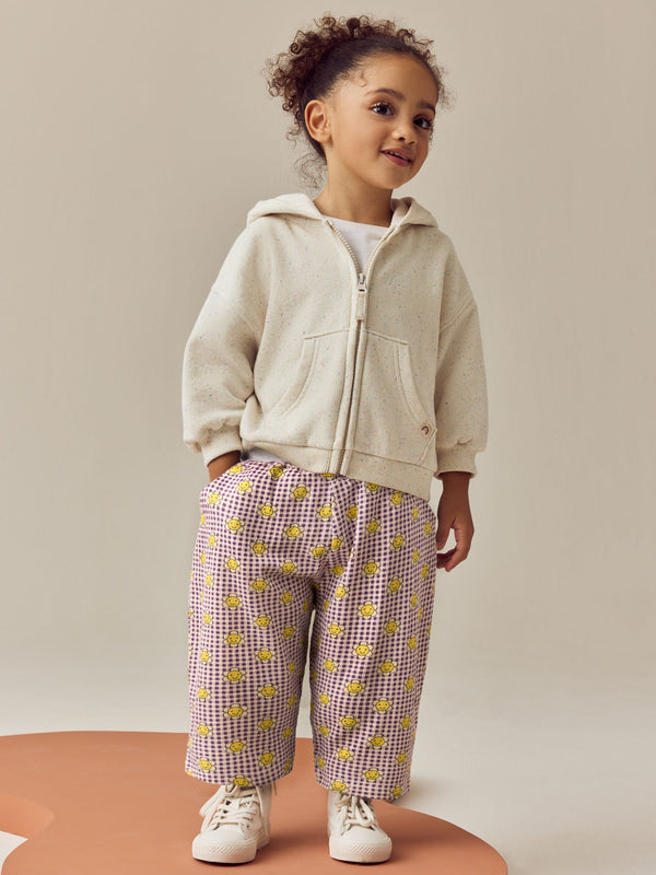 Purple Textured Barrel Leg Trousers (3mths-7yrs)