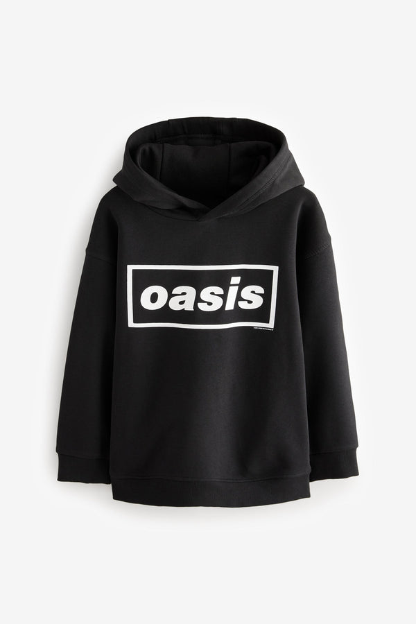 Black Official Oasis Band Hoodie (3-16yrs)