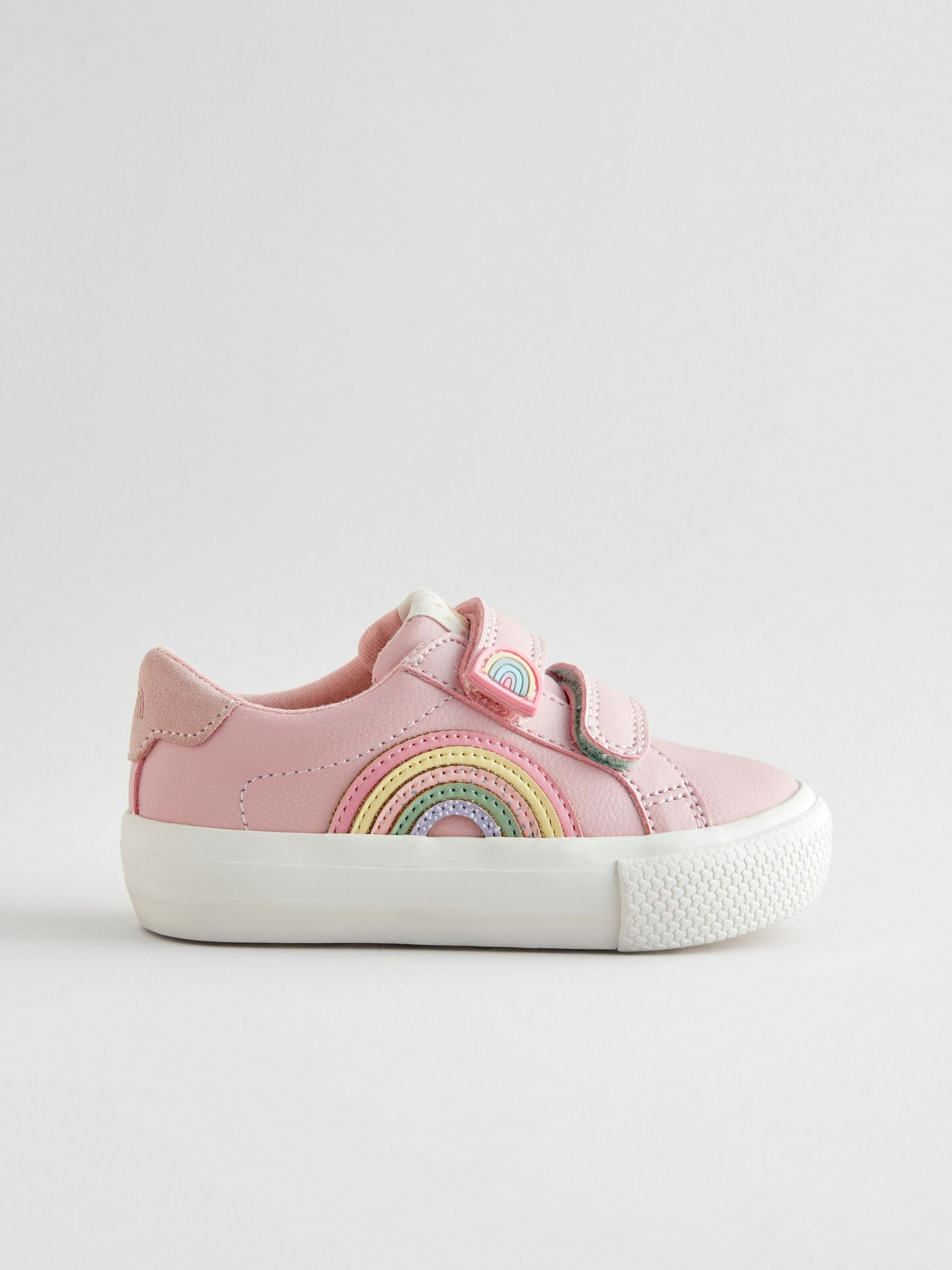 Rainbow Glitter Standard Fit (F) Chunky Trainers With Touch Fastening