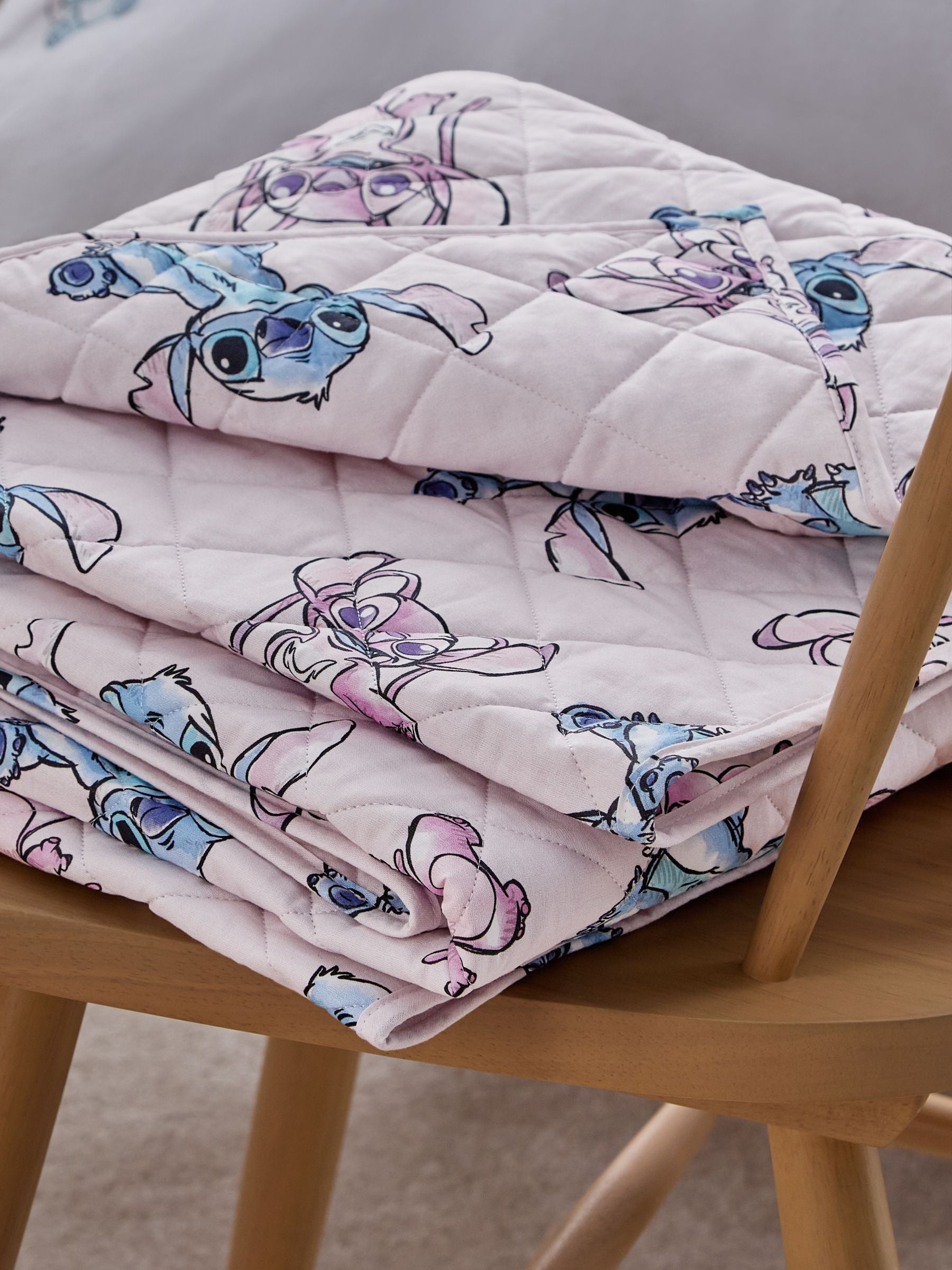 Pink Lilo & Stitch Quilted Throw