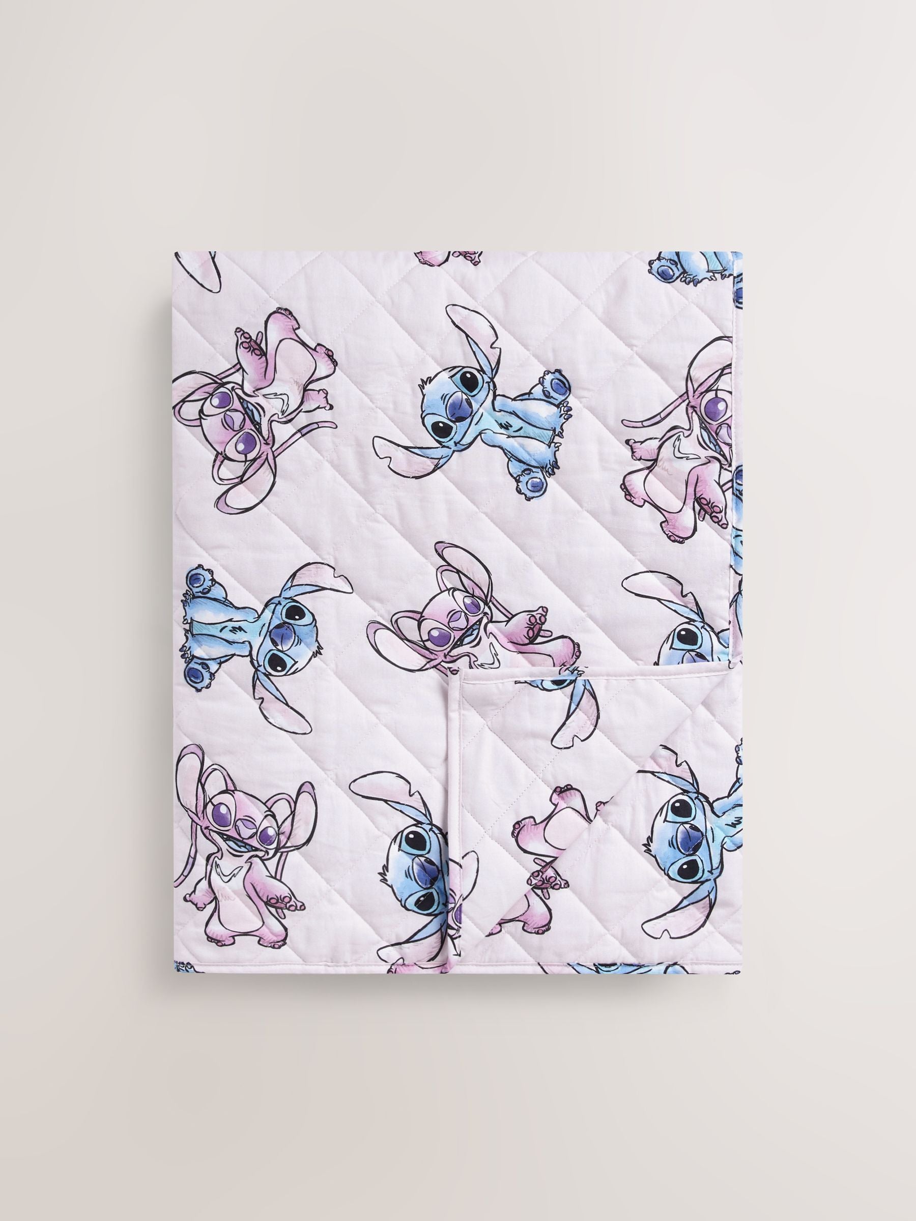 Pink Lilo & Stitch Quilted Throw