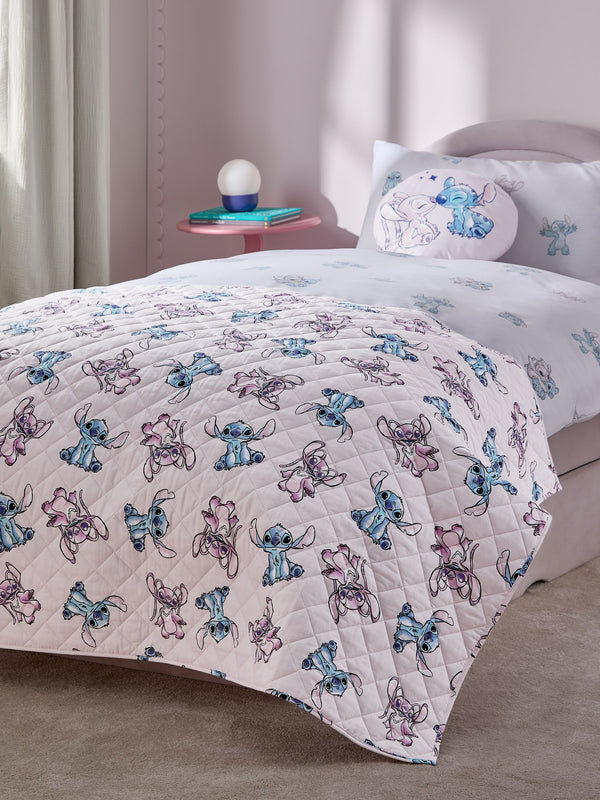 Pink Lilo & Stitch Quilted Throw