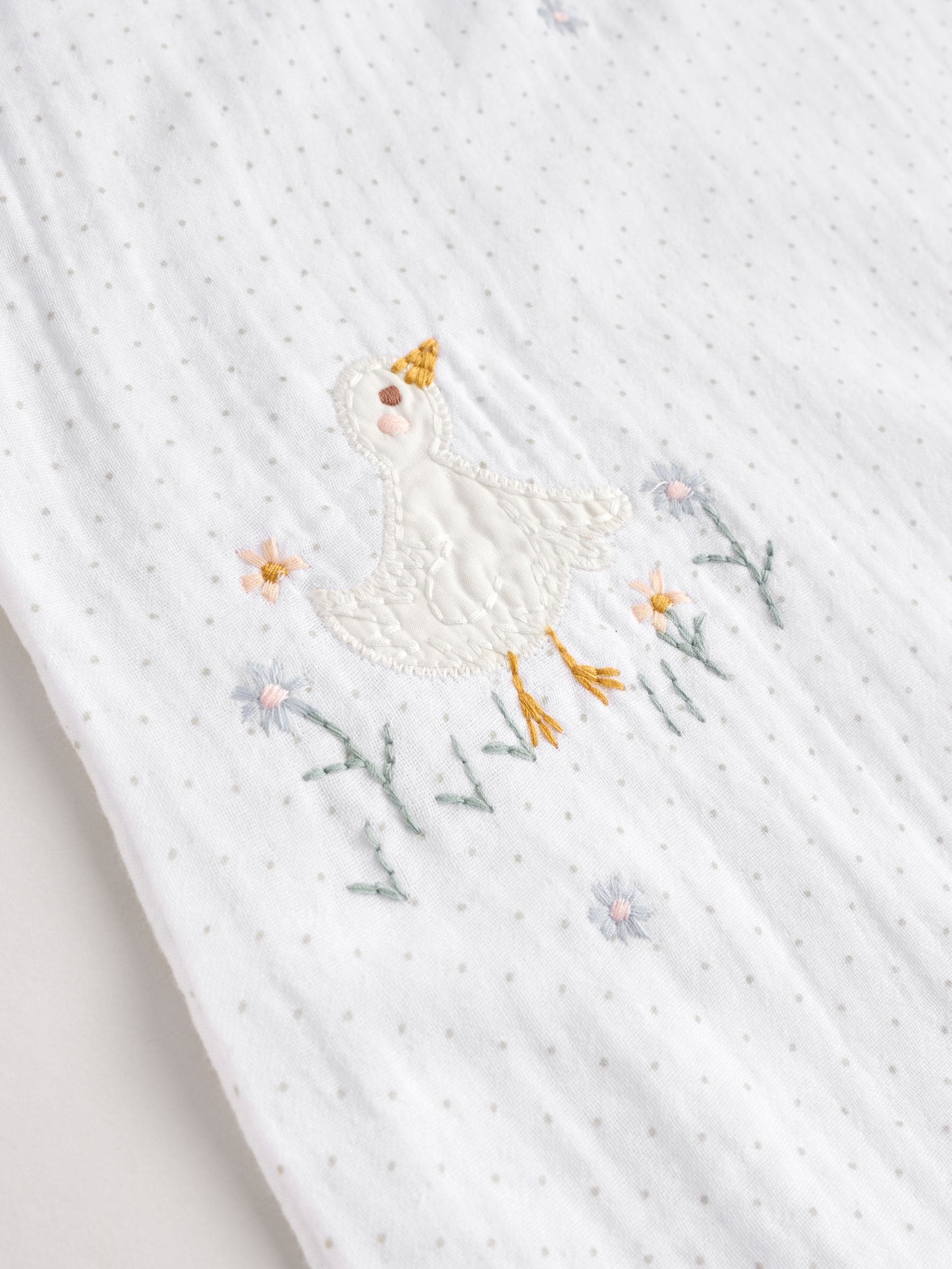 White Duck Muslin 1 Tog Baby 100% Cotton Sleep Bag