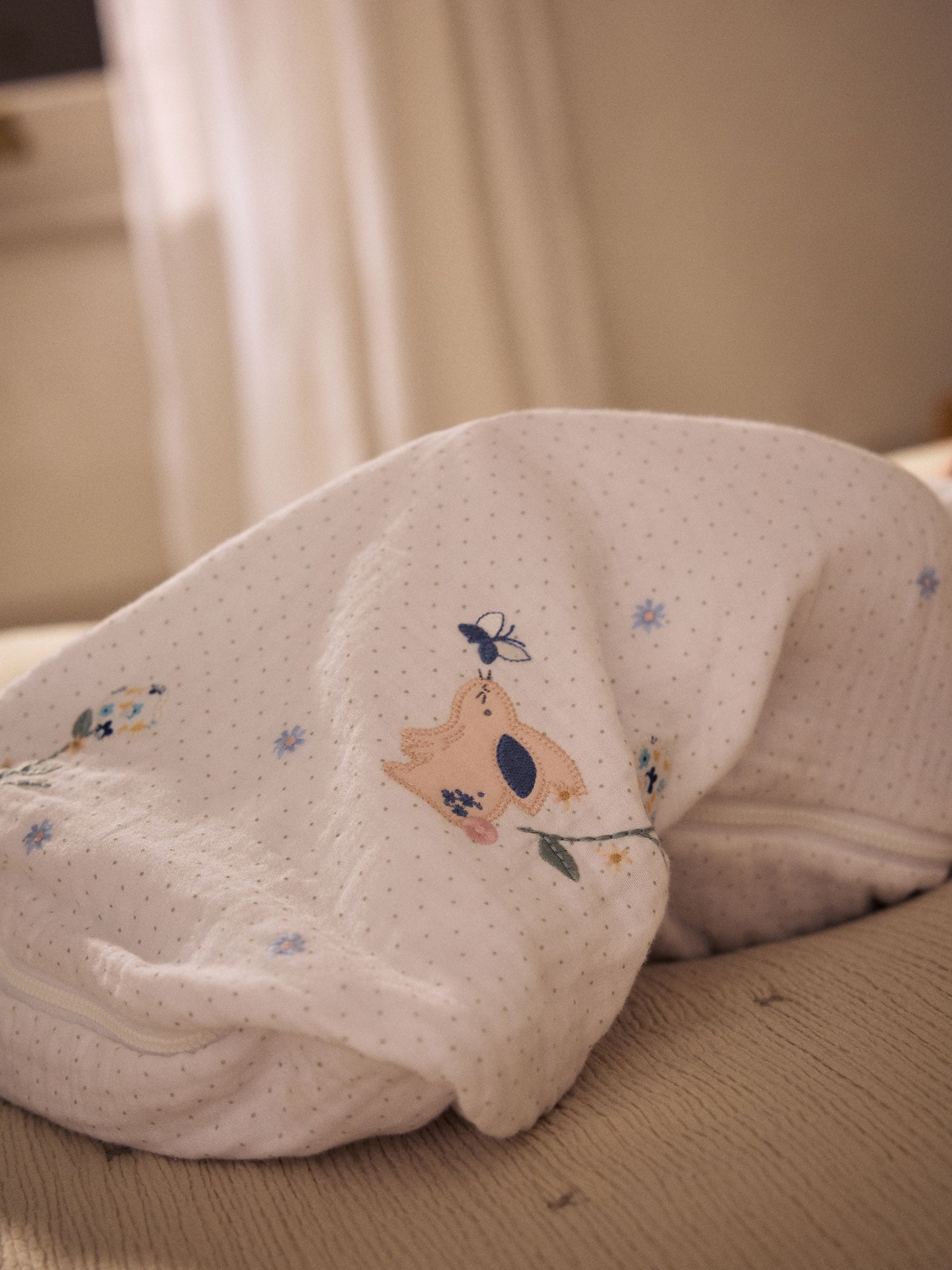 White Duck Muslin 1 Tog Baby 100% Cotton Sleep Bag