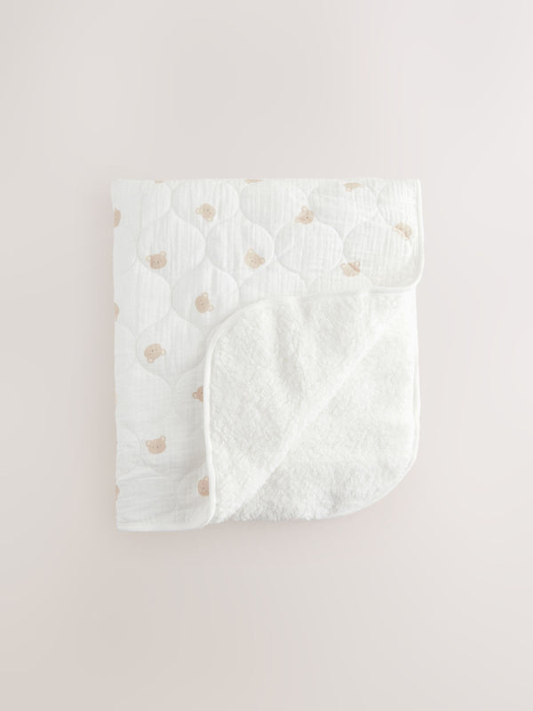 Bear Muslin Baby Fleece Blanket