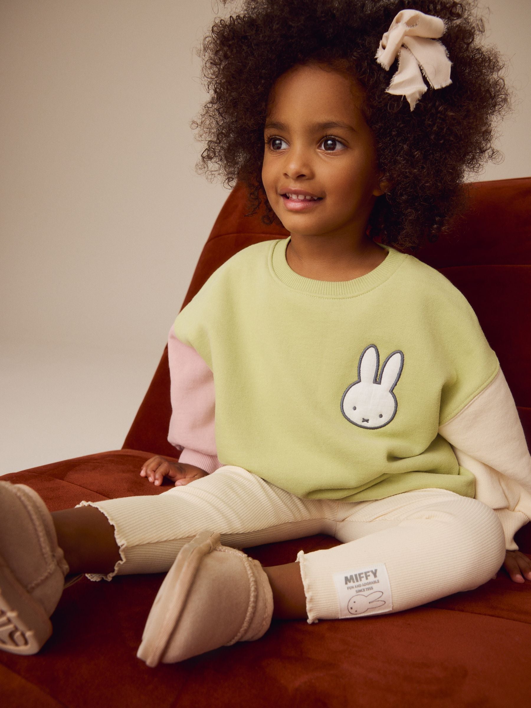 Green Colour Block Miffy Sweatshirt and Leggings Set (3mths-7yrs)