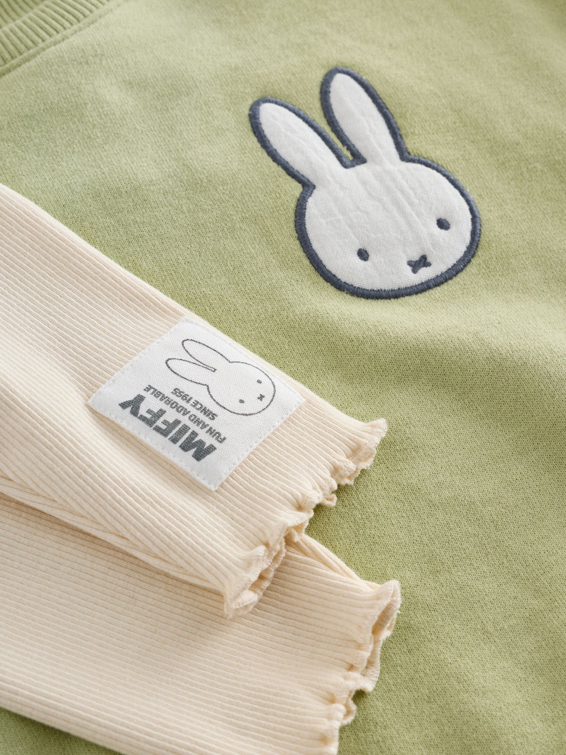 Green Colour Block Miffy Sweatshirt and Leggings Set (3mths-7yrs)